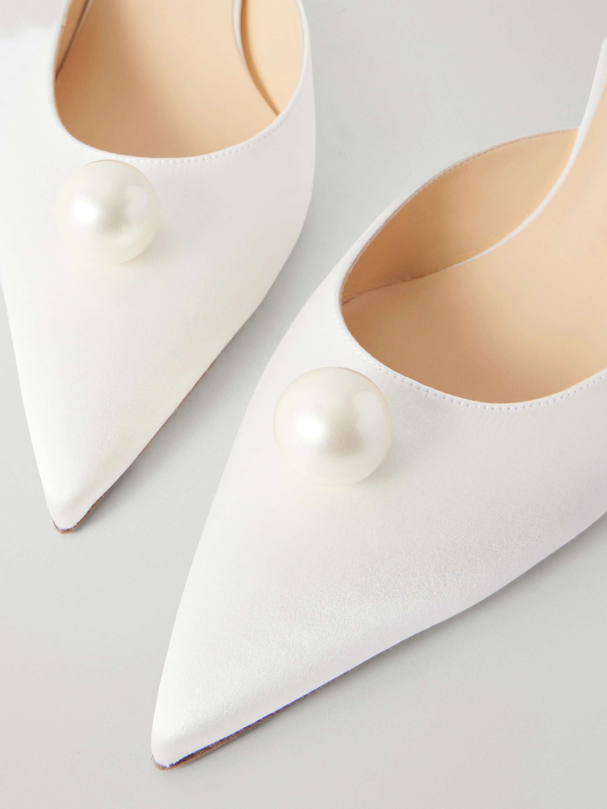 MAGDA BUTRYM Embellished satin pumps | NET-A-PORTER