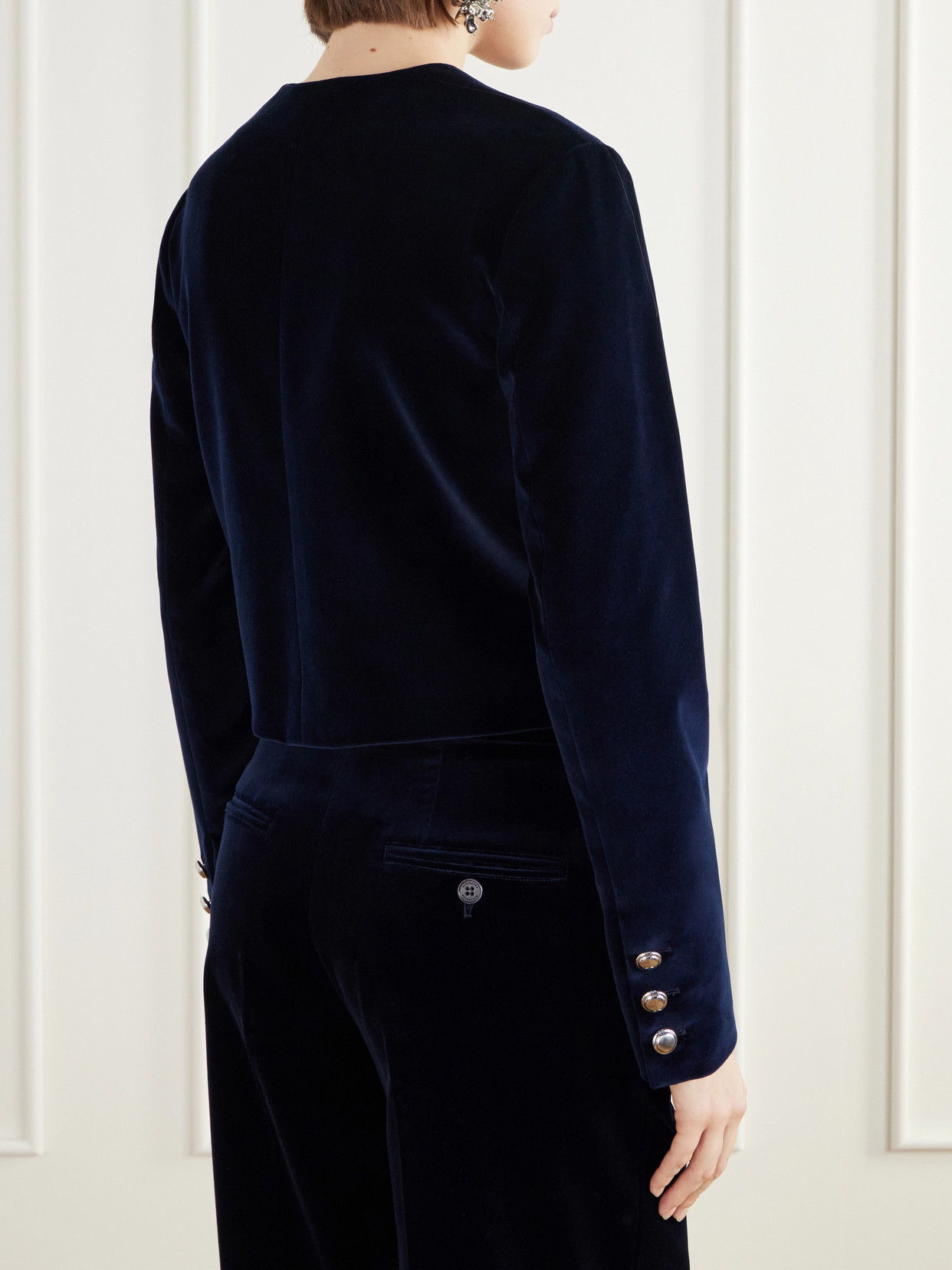 Bernadette Cotton-Blend Velvet Jacket