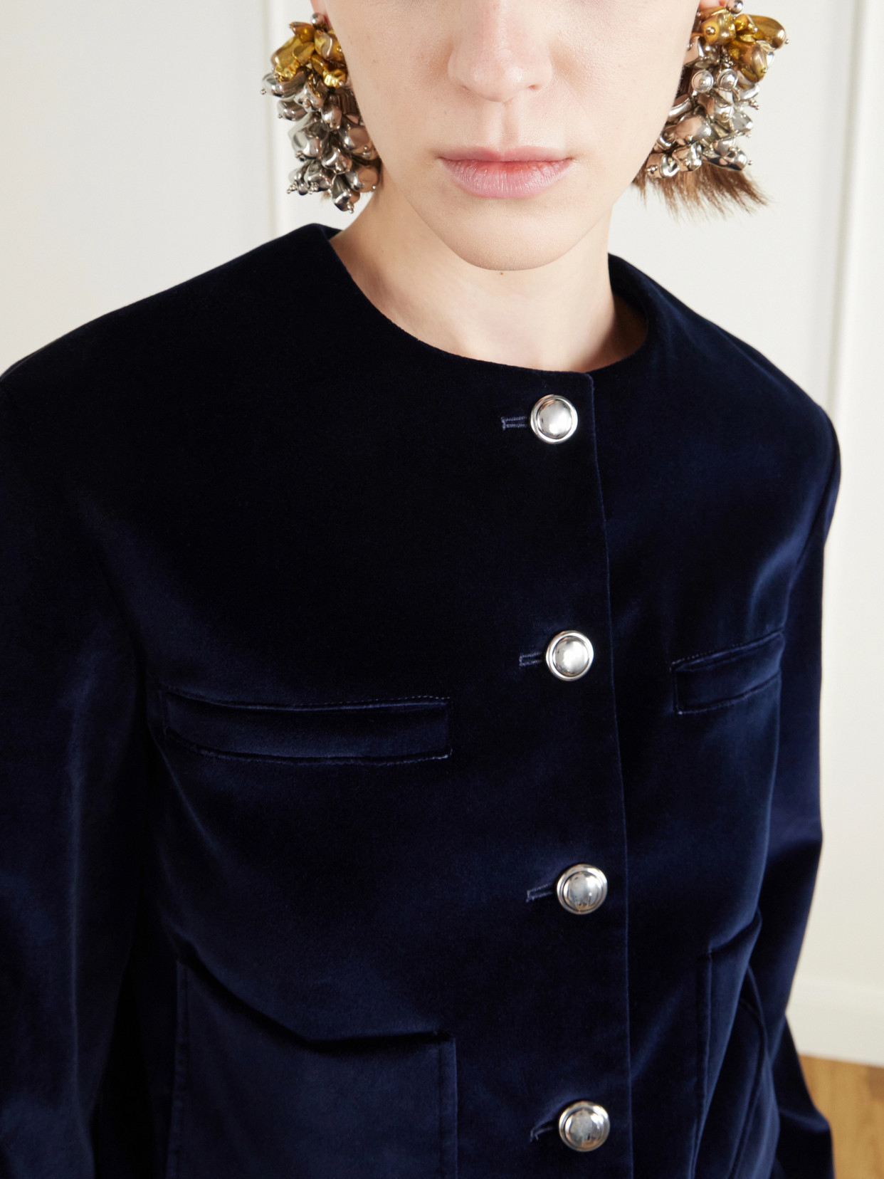 Bernadette Cotton-Blend Velvet Jacket