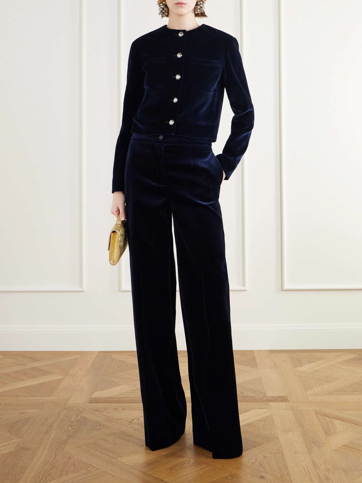 Bernadette Cotton-Blend Velvet Jacket