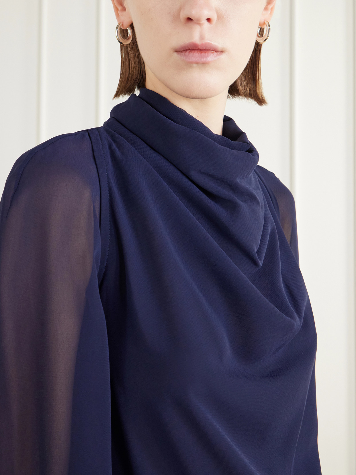 Cara Draped Georgette Blouse