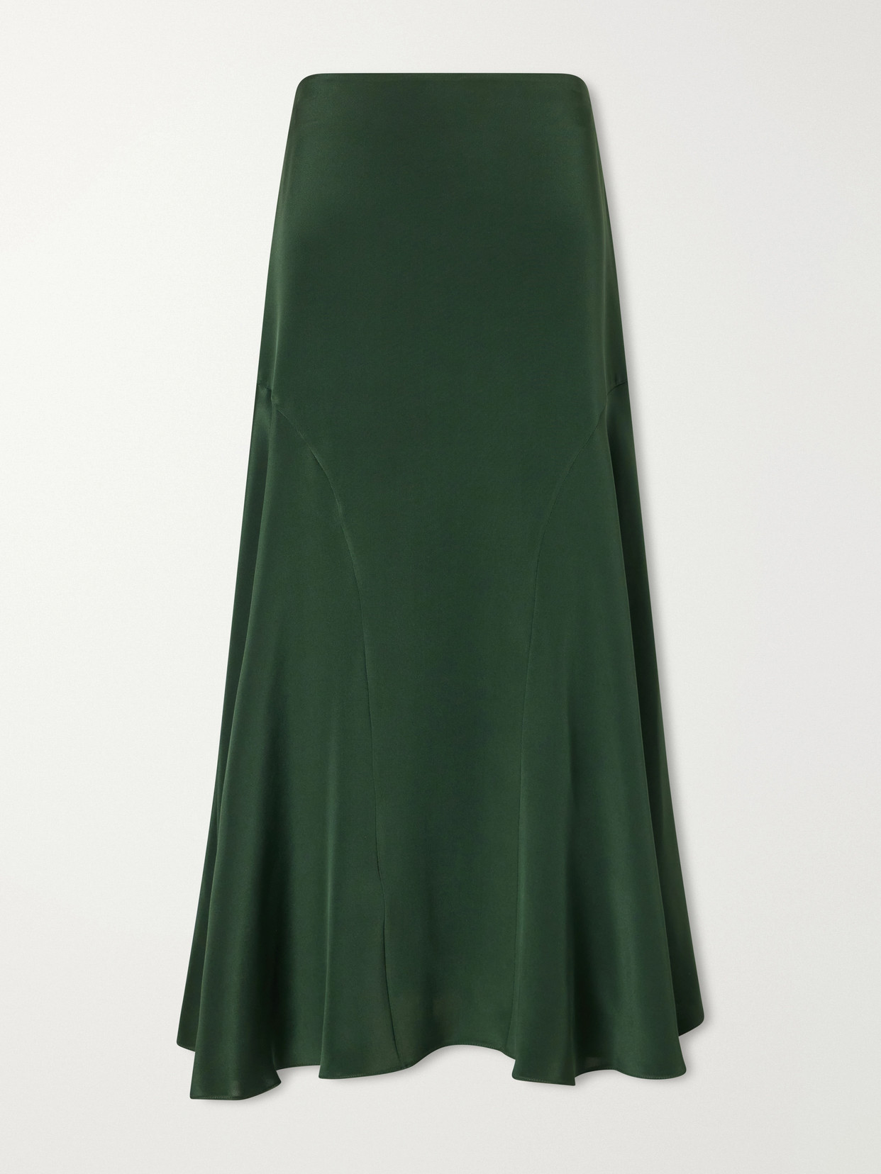 Elton Paneled Silk-Satin Midi