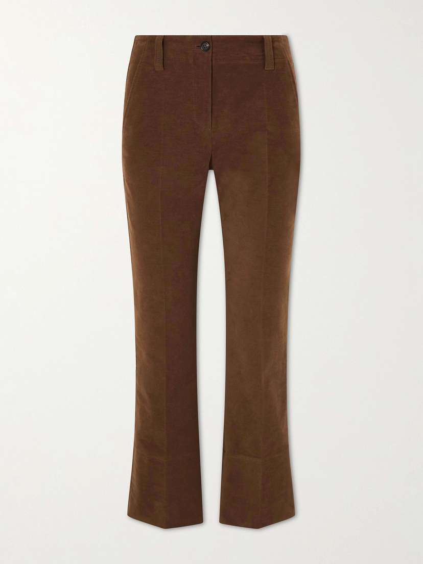 Brunello Cucinelli Cropped Cotton-blend Flared Pants | Thumbnail 6 Brunello Cucinelli Cropped Cotton-blend Flared Pants | Thumbnail 6