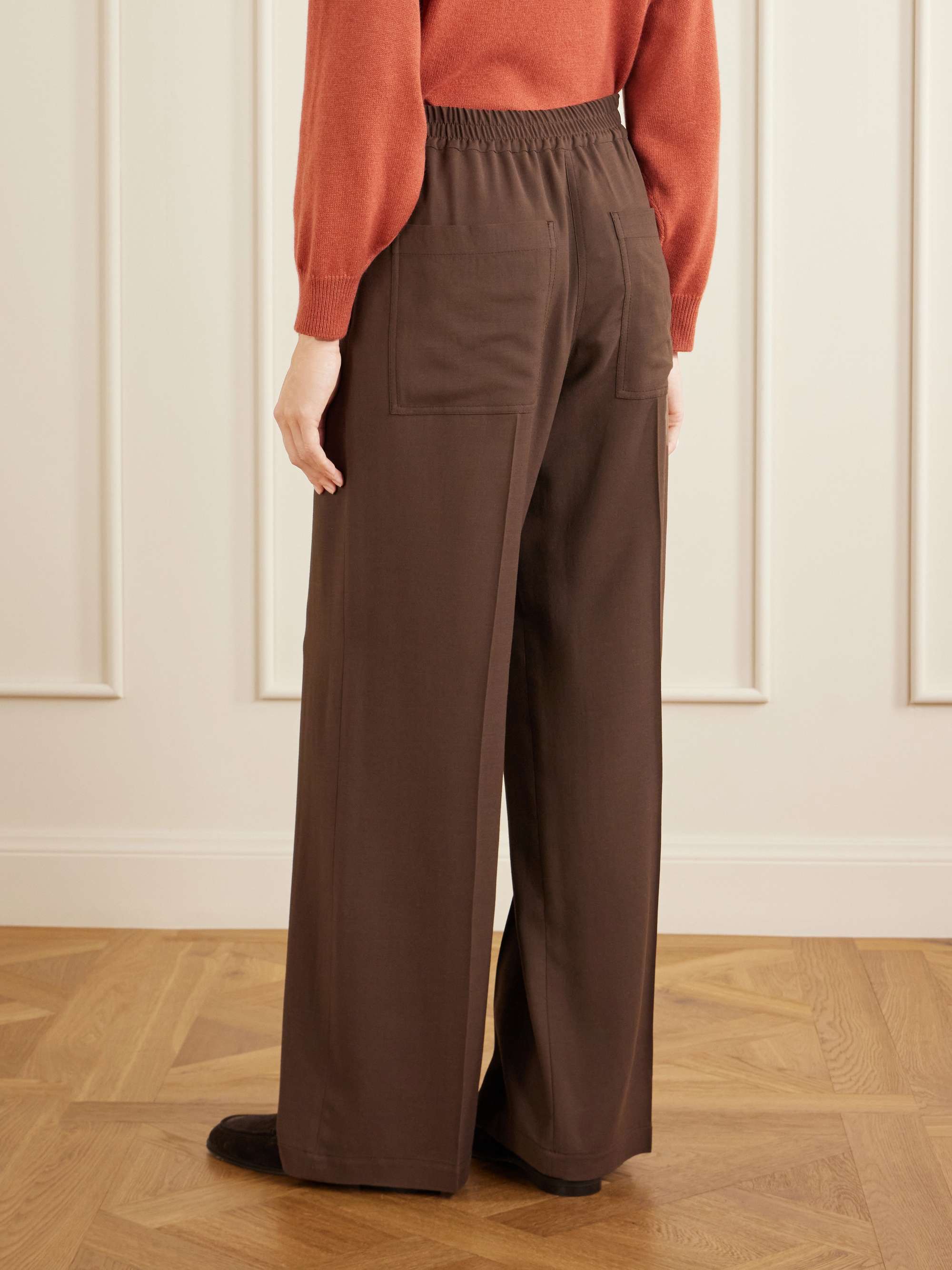BRUNELLO CUCINELLI Wool-blend wide-leg pants | NET-A-PORTER