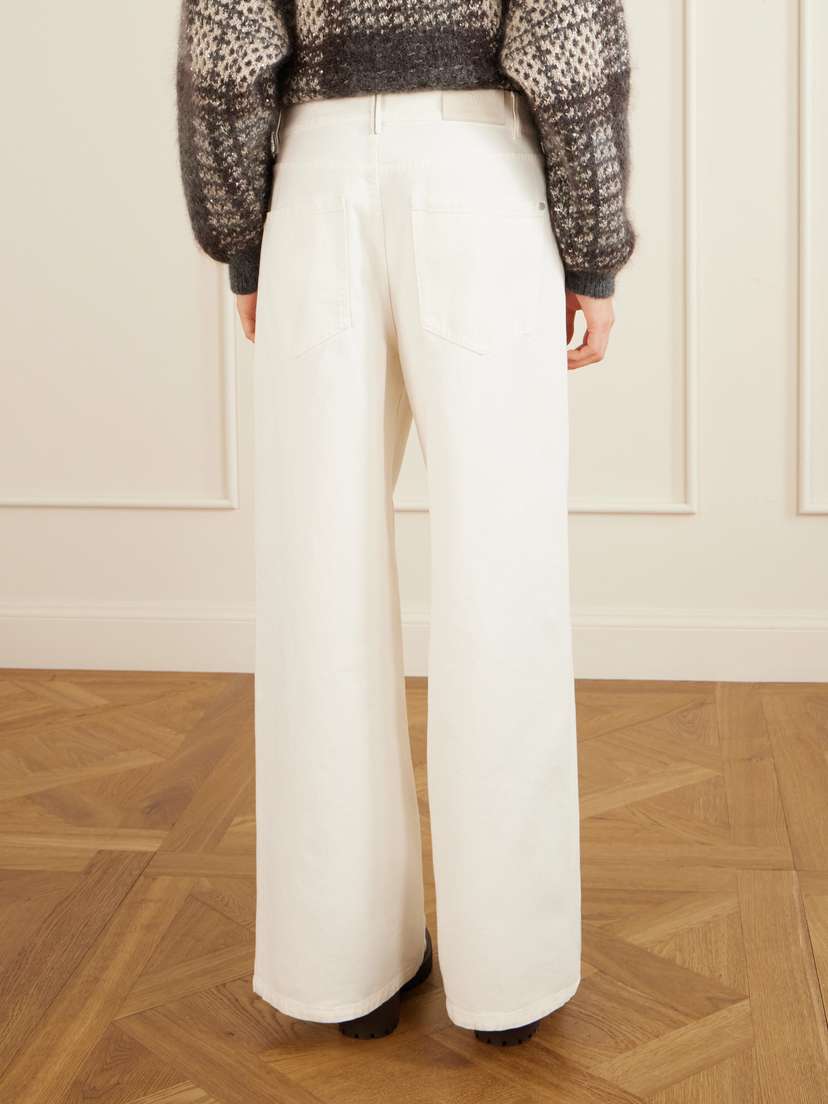 Brunello Cucinelli Embellished High-rise Wide-leg Jeans | Thumbnail 4