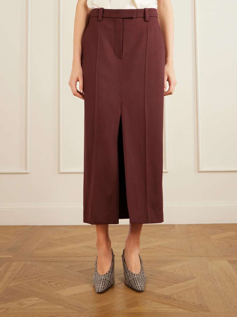 Brunello Cucinelli Wool Midi Skirt | Thumbnail 3 Brunello Cucinelli Wool Midi Skirt | Thumbnail 3