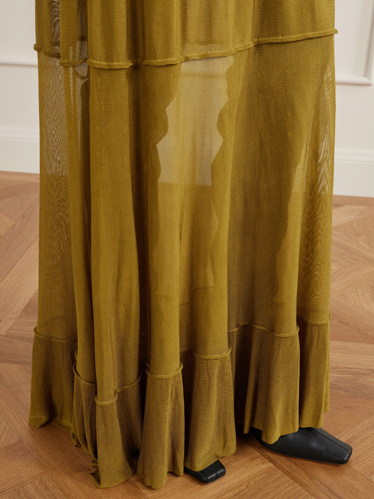 Gorrell Tiered Stretch-Knit Maxi