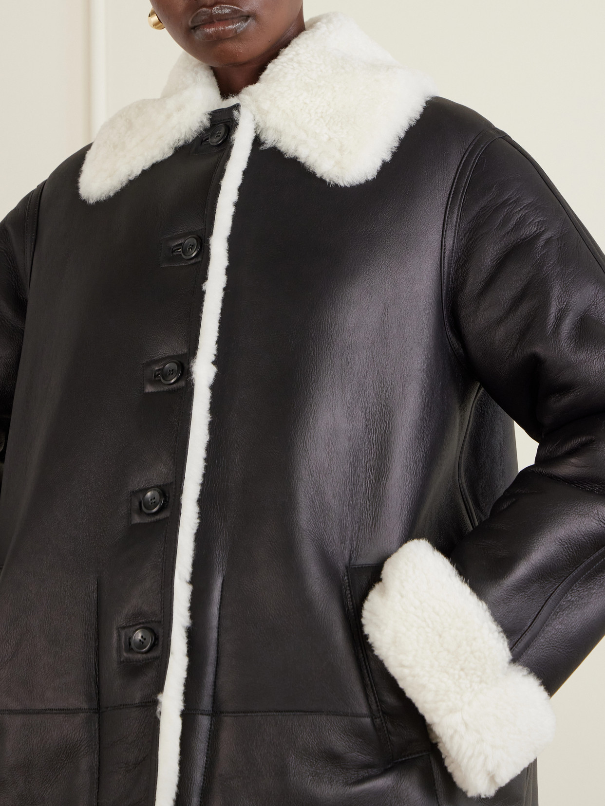 Altuzarra Blake Shearling Jacket In Black