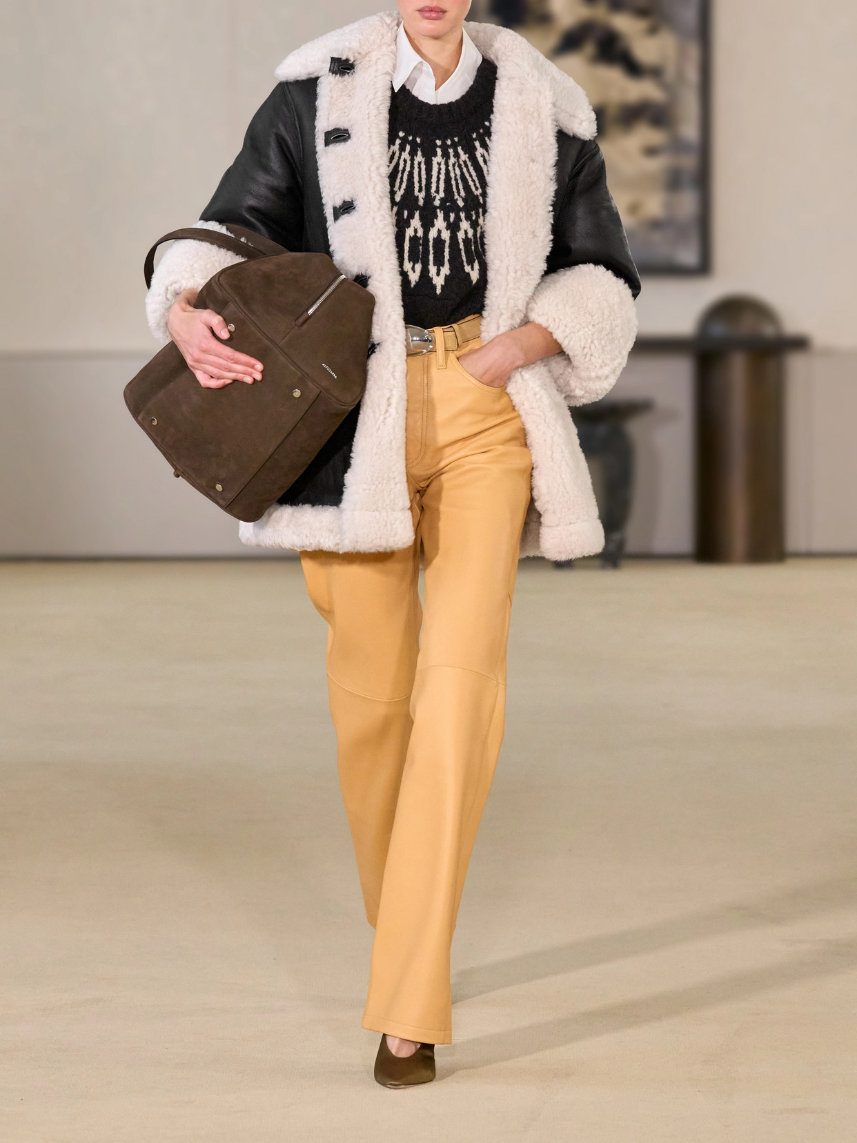 Altuzarra Blake Shearling Jacket In Black
