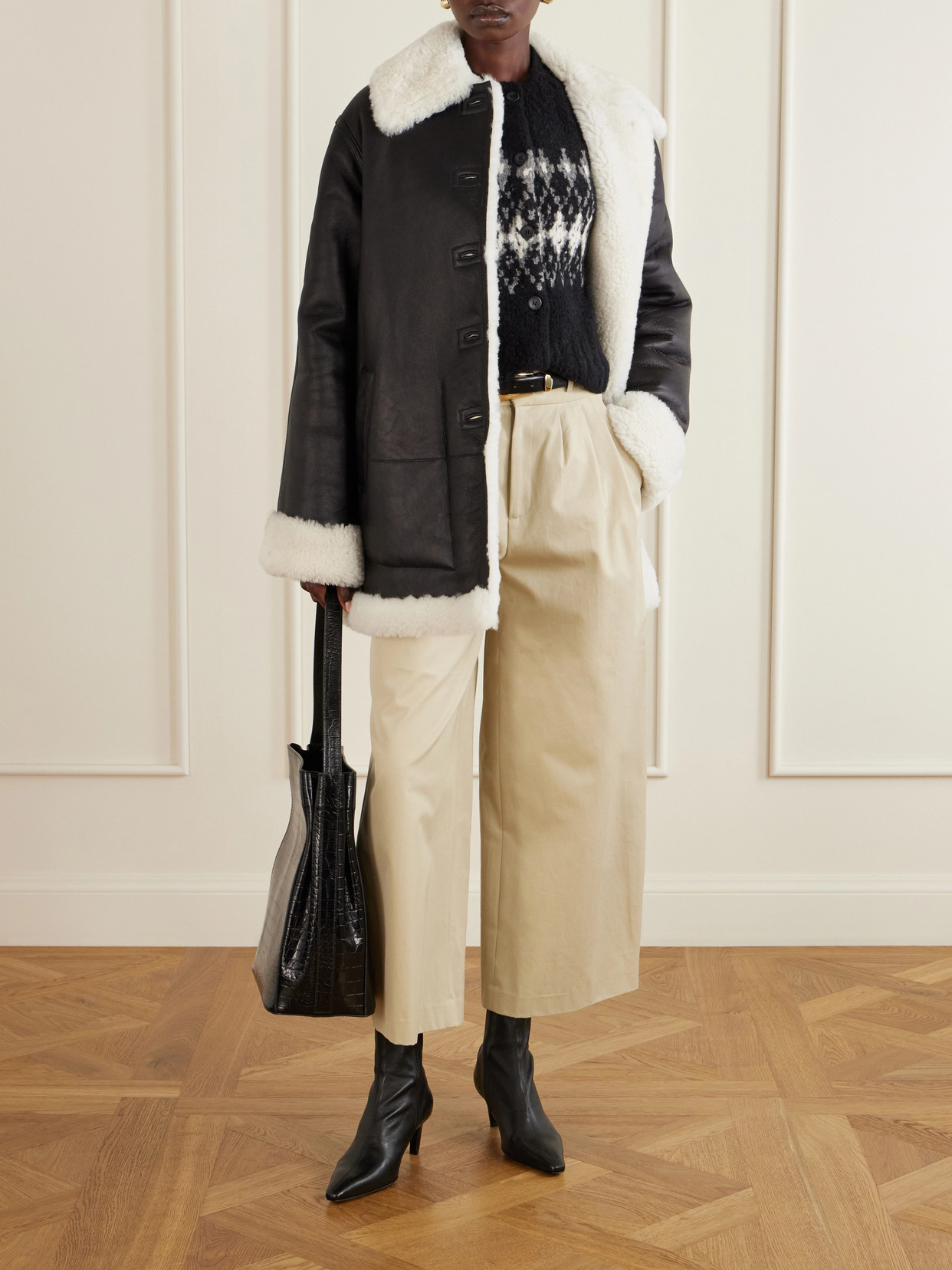 Altuzarra Blake Shearling Jacket In Black