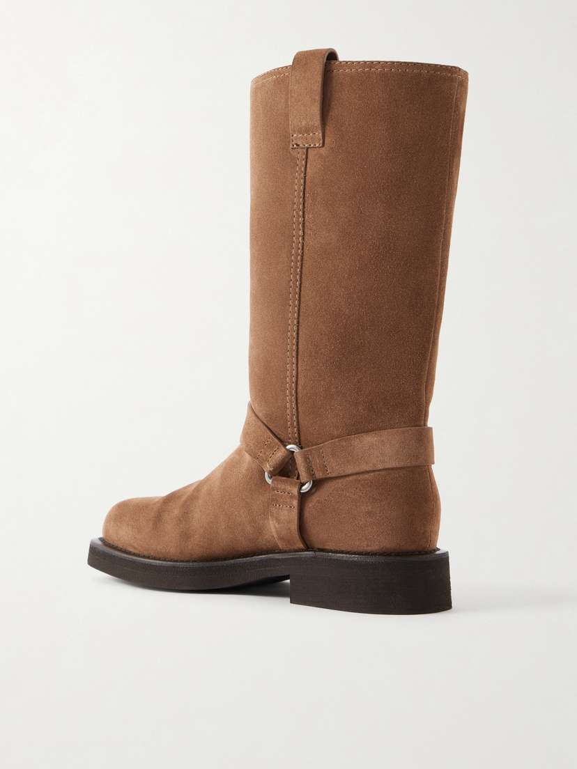 Brunello Cucinelli Bead-embellished Suede Biker Boots | Thumbnail 3 Brunello Cucinelli Bead-embellished Suede Biker Boots | Thumbnail 3