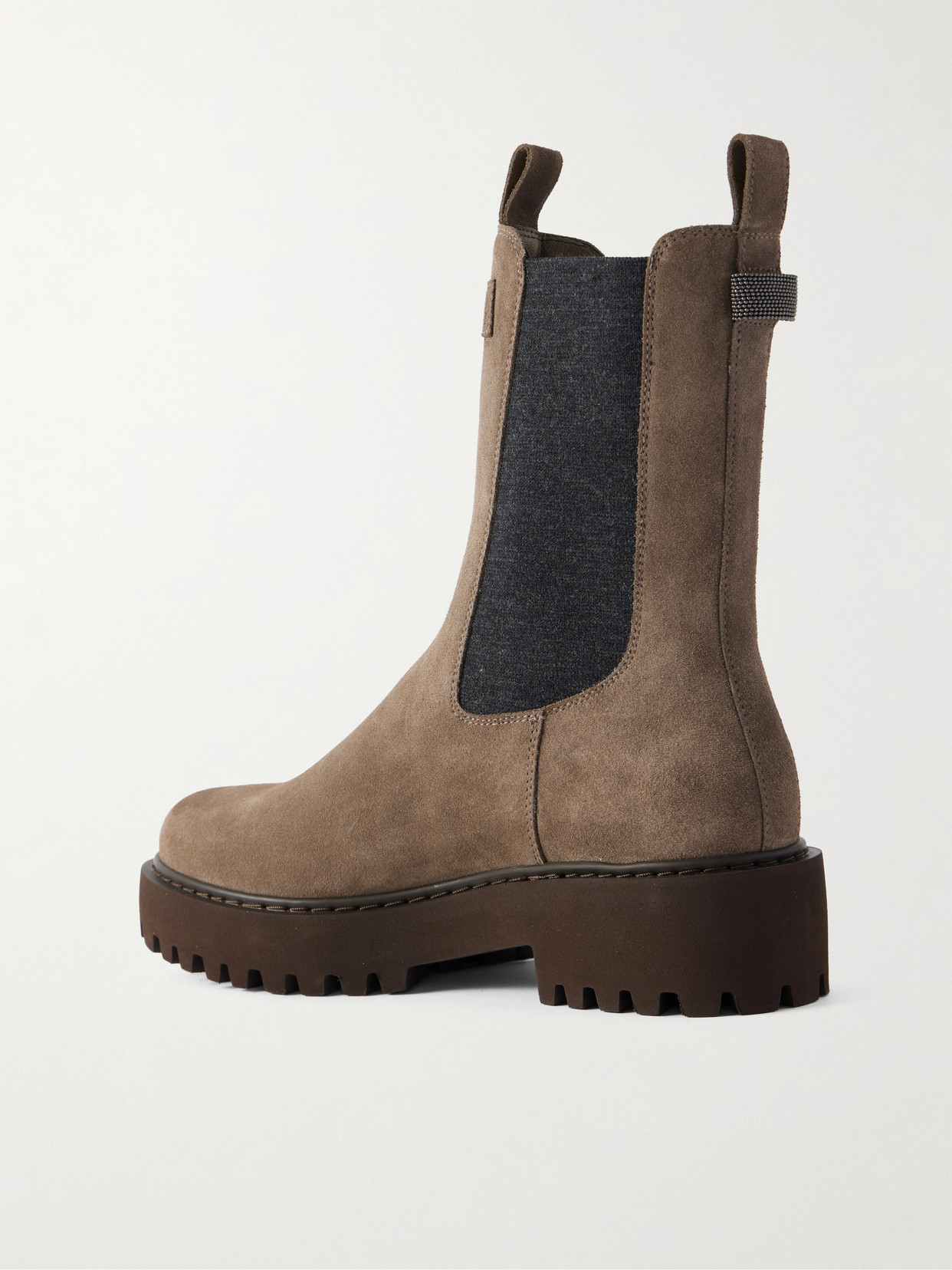 Bead-Embellished Ankle Boots