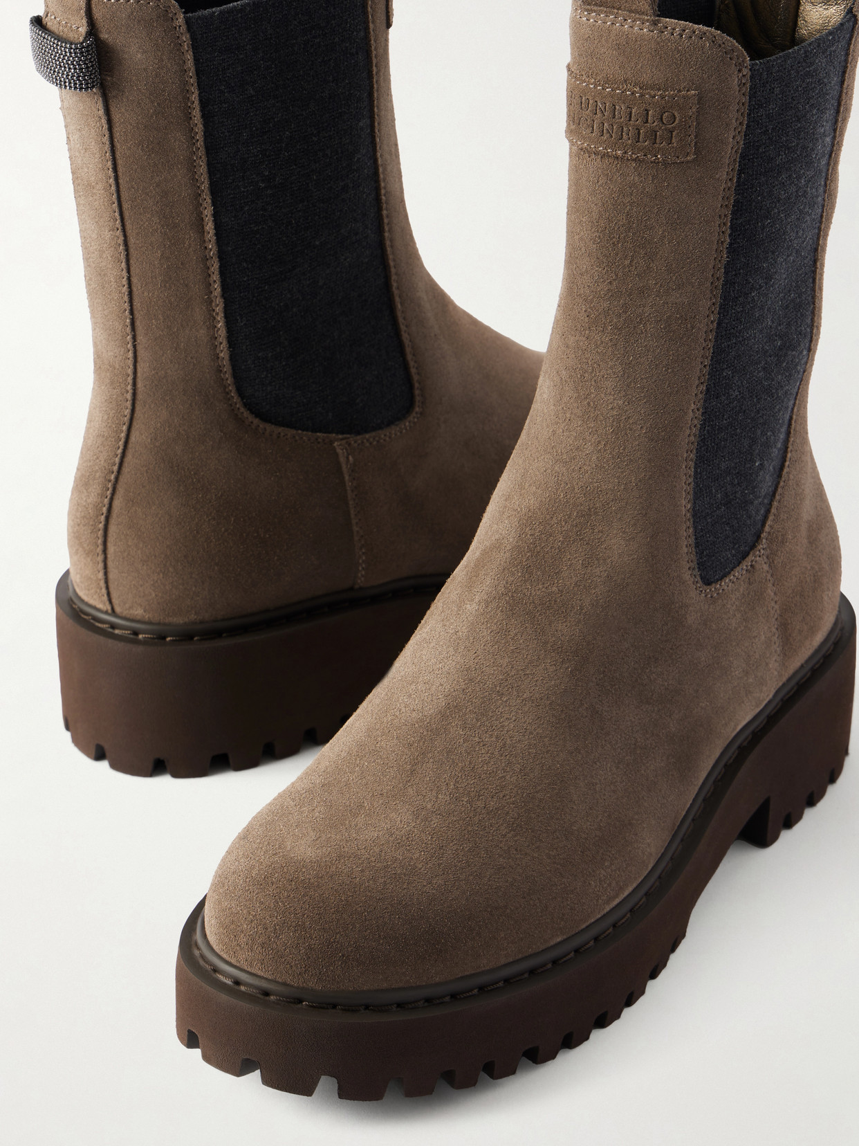 Bead-Embellished Ankle Boots