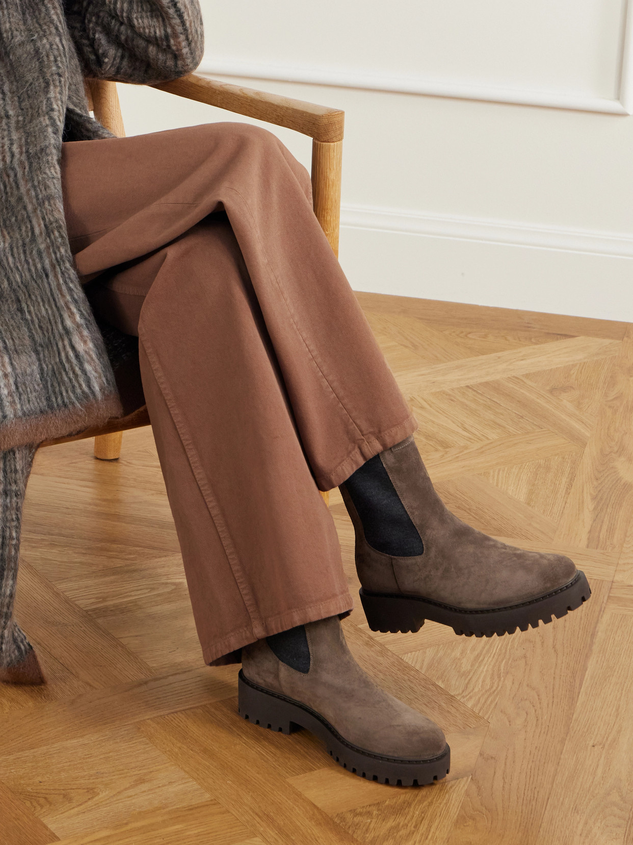 Bead-Embellished Ankle Boots