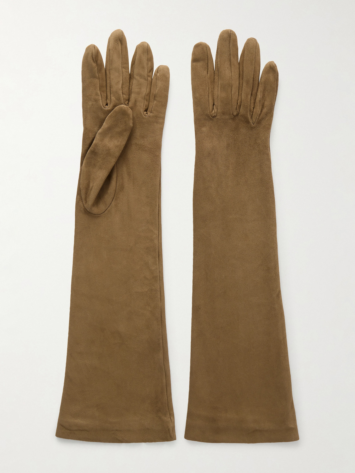 Brunello Cucinelli Suede Gloves In Brown
