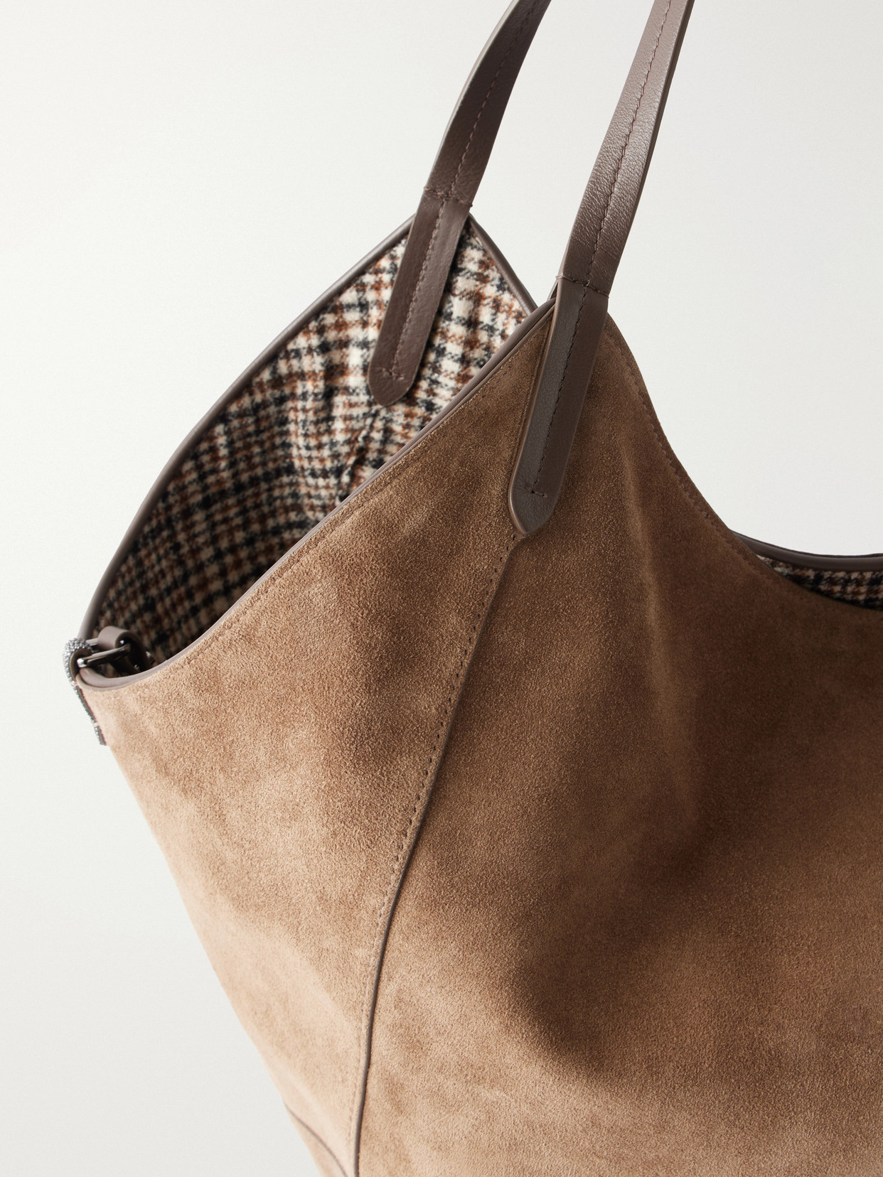Bead-Embellished Reversible Shoulder Bag