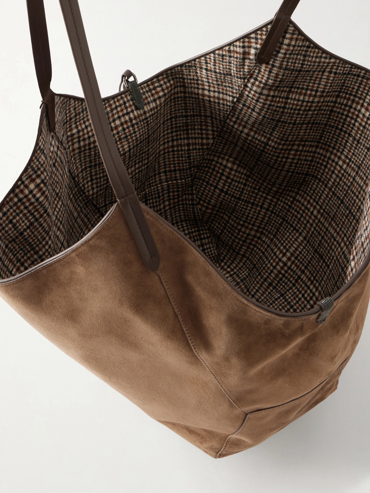 Bead-Embellished Reversible Shoulder Bag