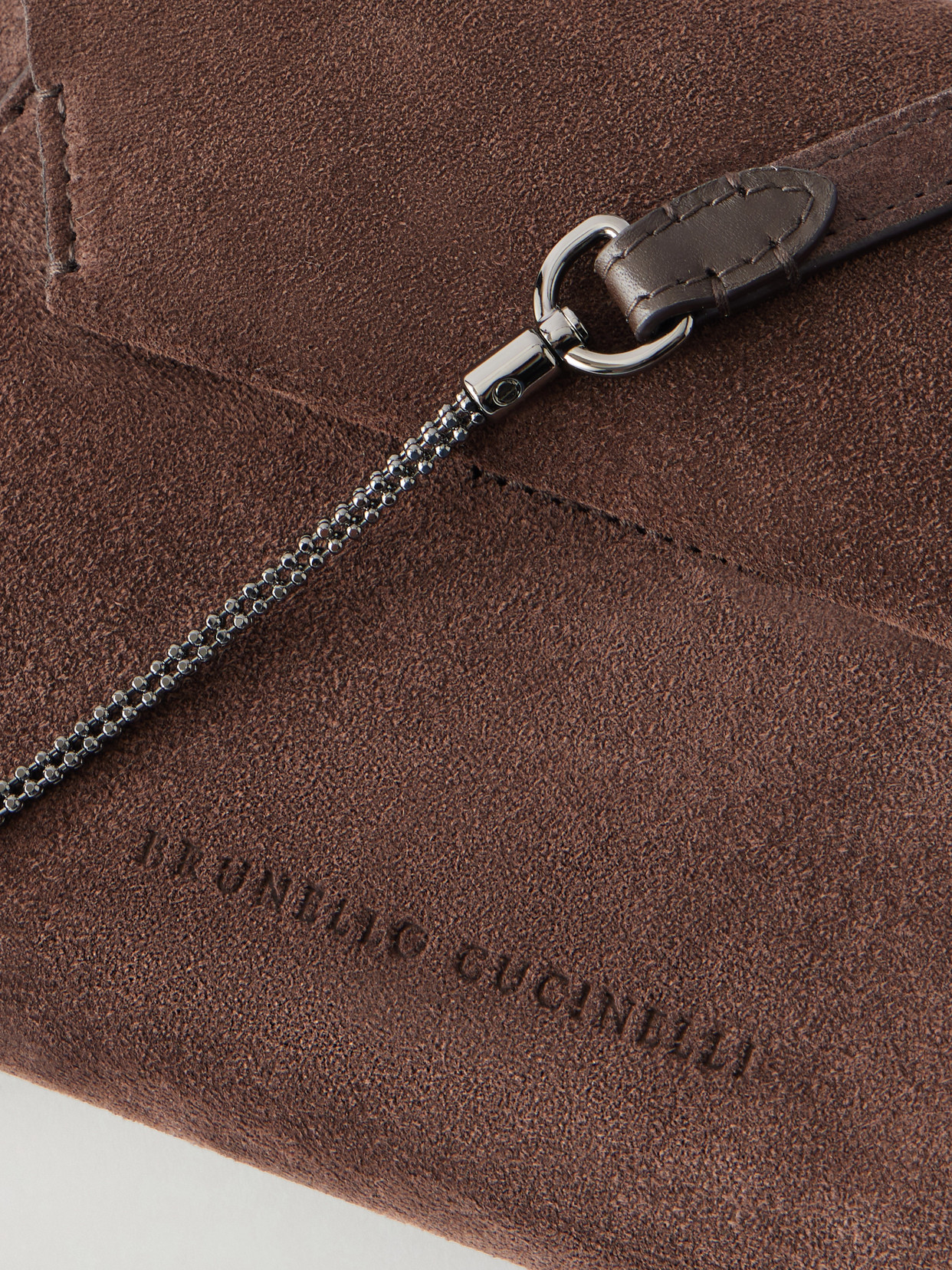Brunello Cucinelli Envelope-style Mini Clutch In Brown