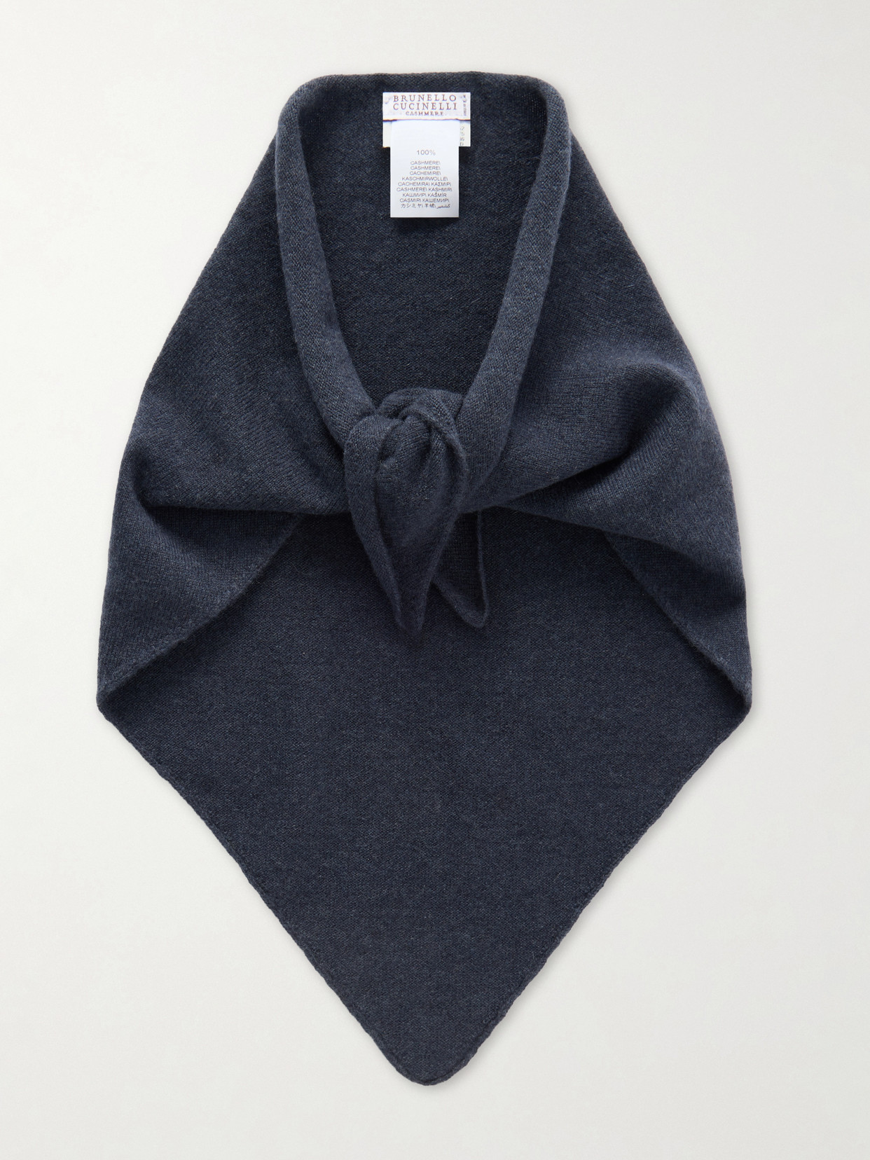 Brunello Cucinelli Bead-embellished Cashmere Scarf In Orange