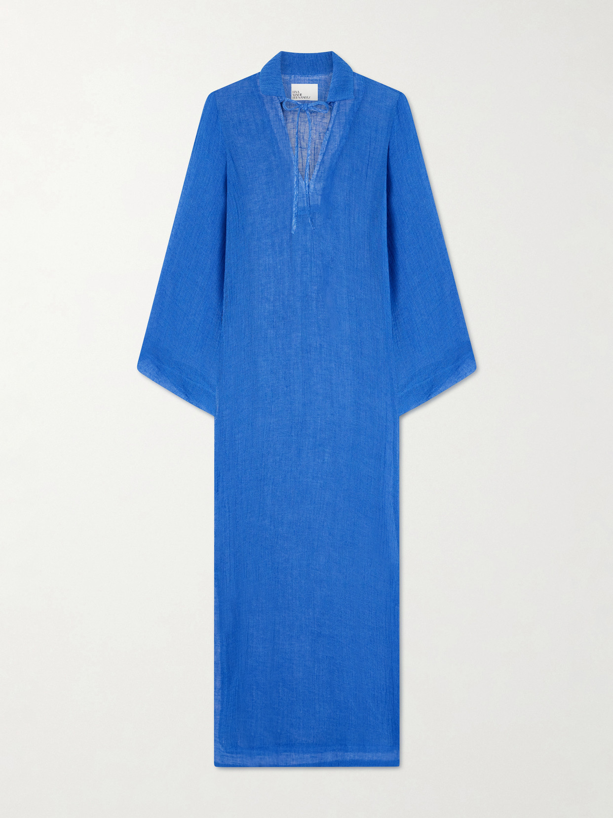 Lisa Marie Fernandez Linen-blend Coverup In Blue