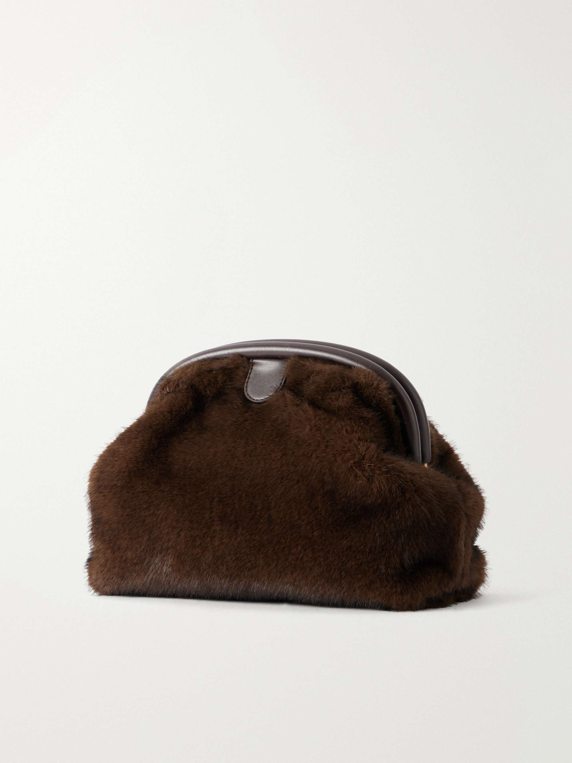 STELLA MCCARTNEY Flabella plush clutch bag | NET-A-PORTER
