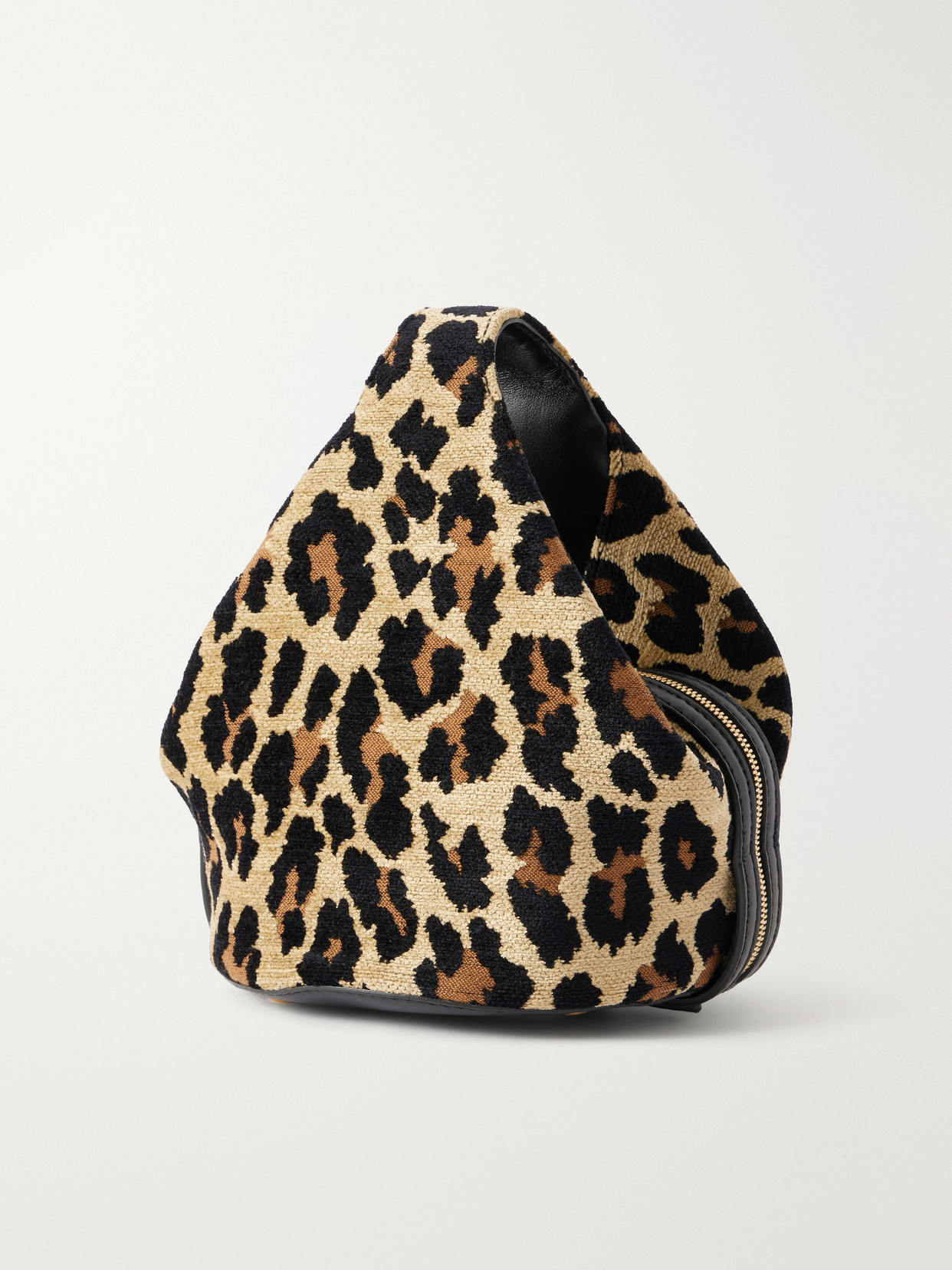 Appaloosa Vegan Material-Trimmed Leopard-Jacquard Shoulder Bag