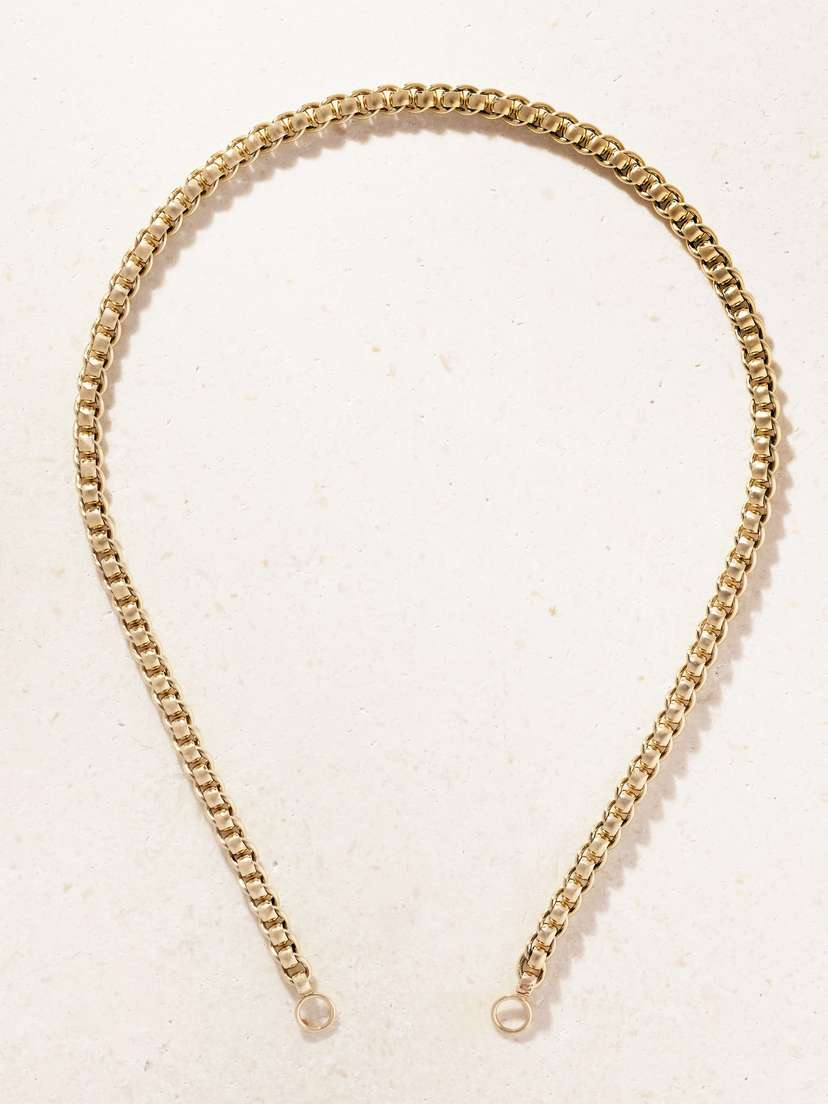 Marla Aaron Rolling Curb 14-karat Gold Chain Necklace