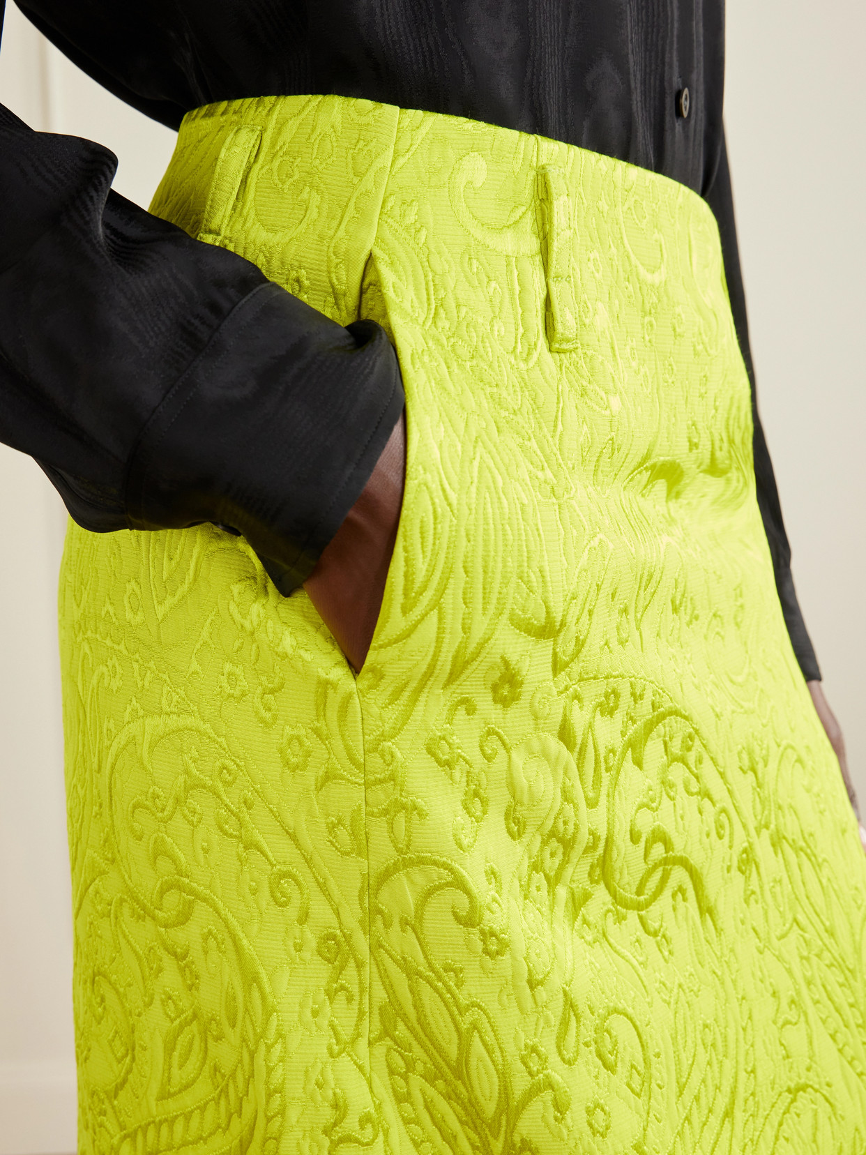 Paisley Motif Matelassé Midi