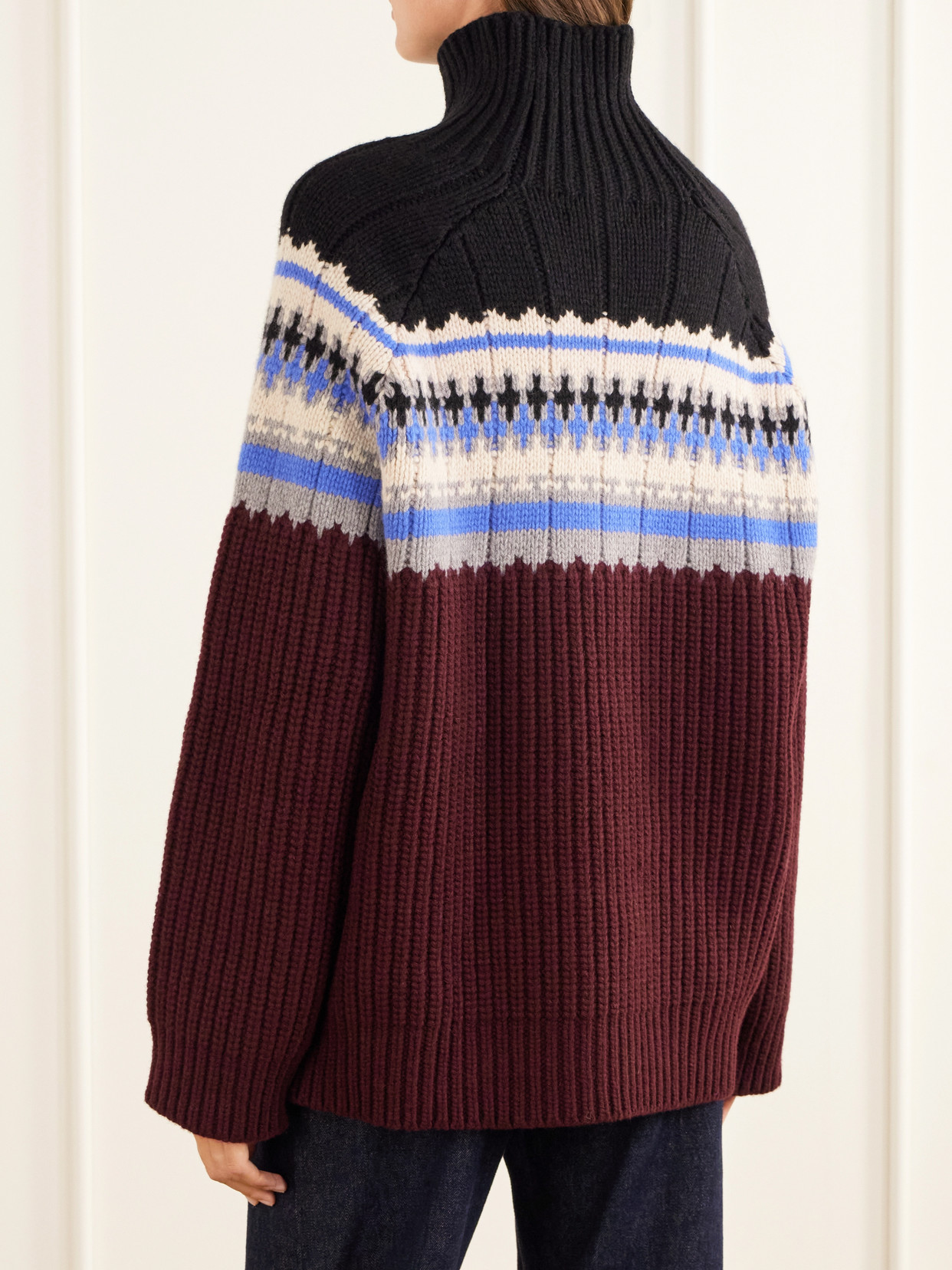Fair Isle Wool And Cashmere-Blend Turtleneck Sweater