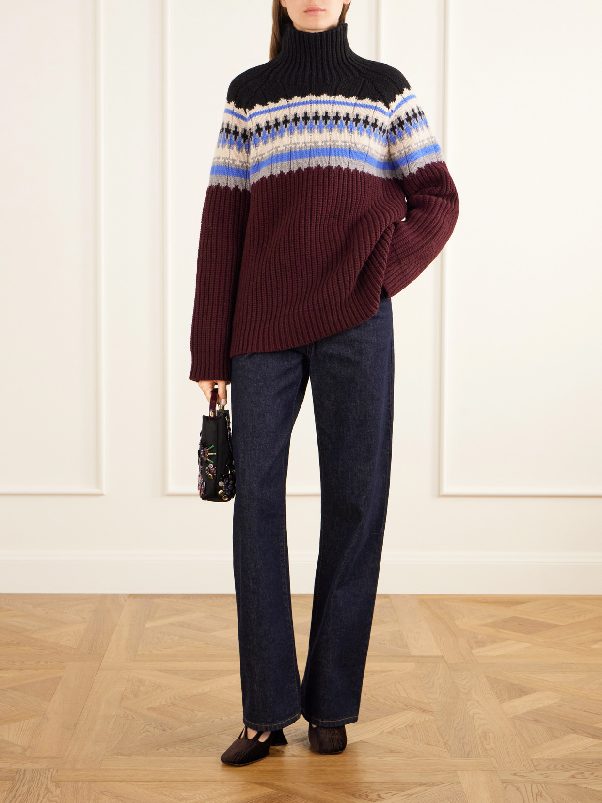Fair Isle Wool And Cashmere-Blend Turtleneck Sweater