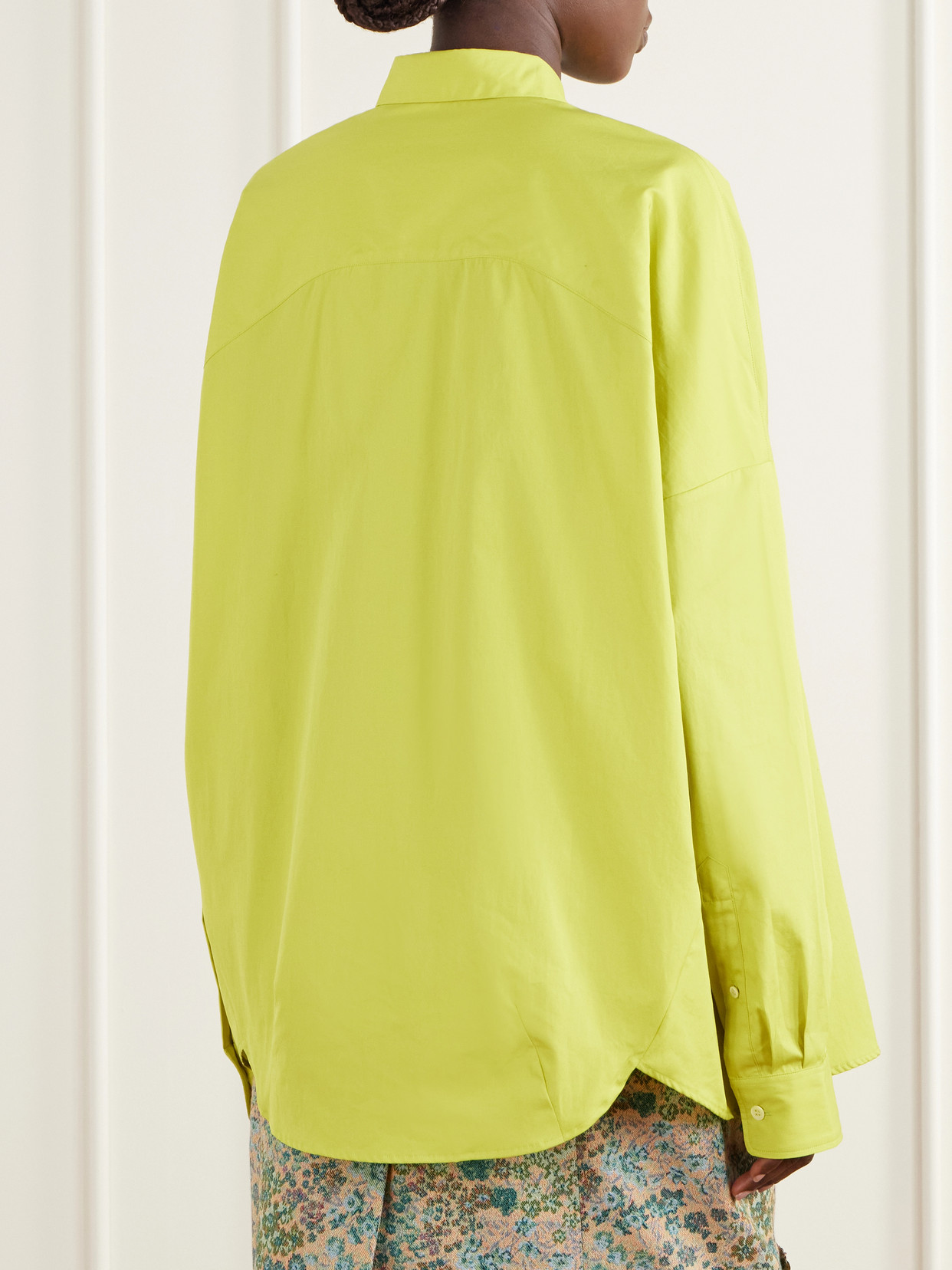 Darted Cotton-Poplin Shirt