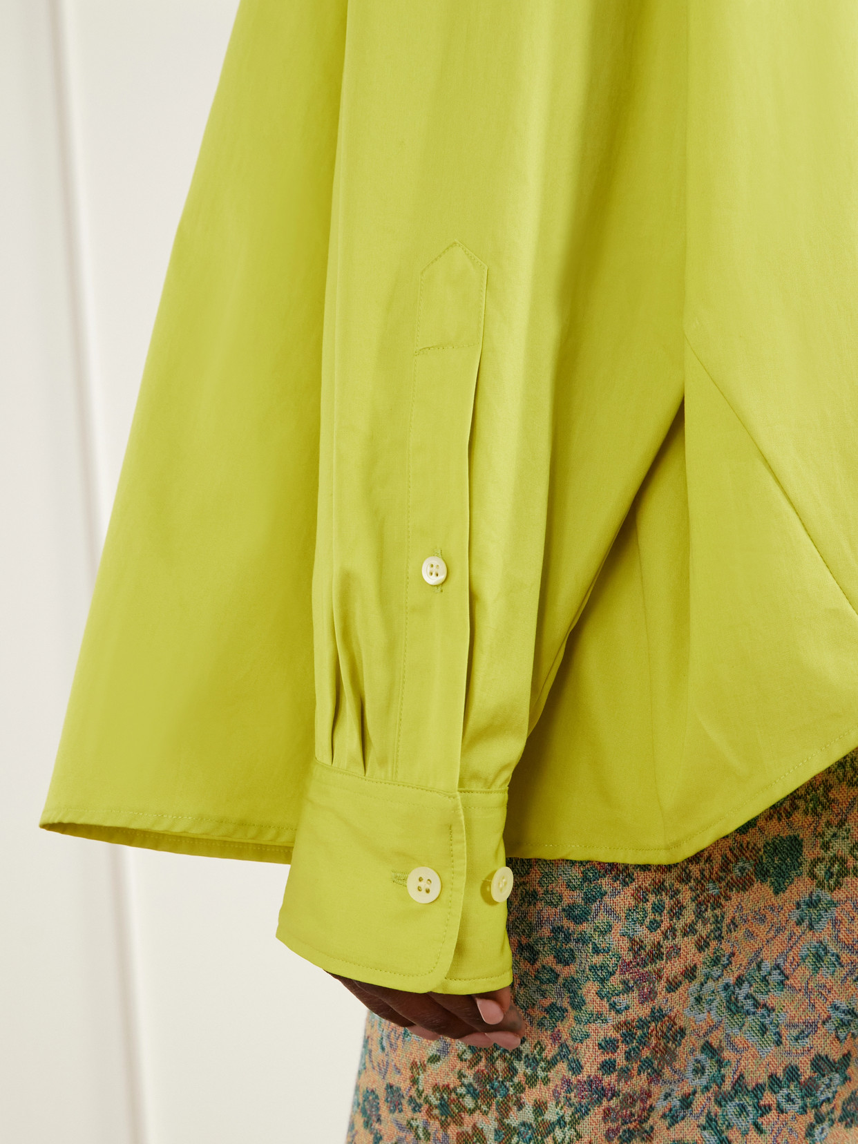 Darted Cotton-Poplin Shirt