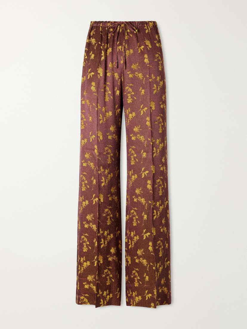 Dries Van Noten Floral-jacquard Satin Wide-leg Pants | Thumbnail 6 Dries Van Noten Floral-jacquard Satin Wide-leg Pants | Thumbnail 6