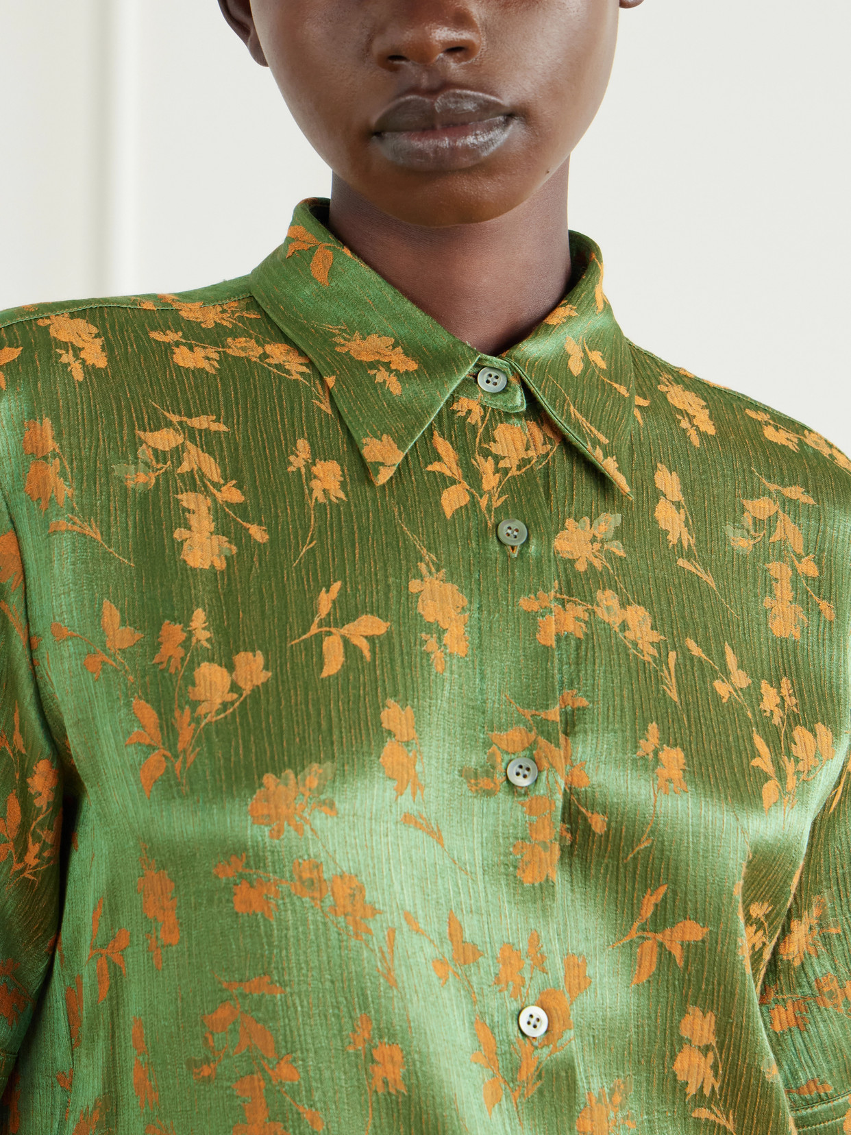 Floral-Jacquard Shirt