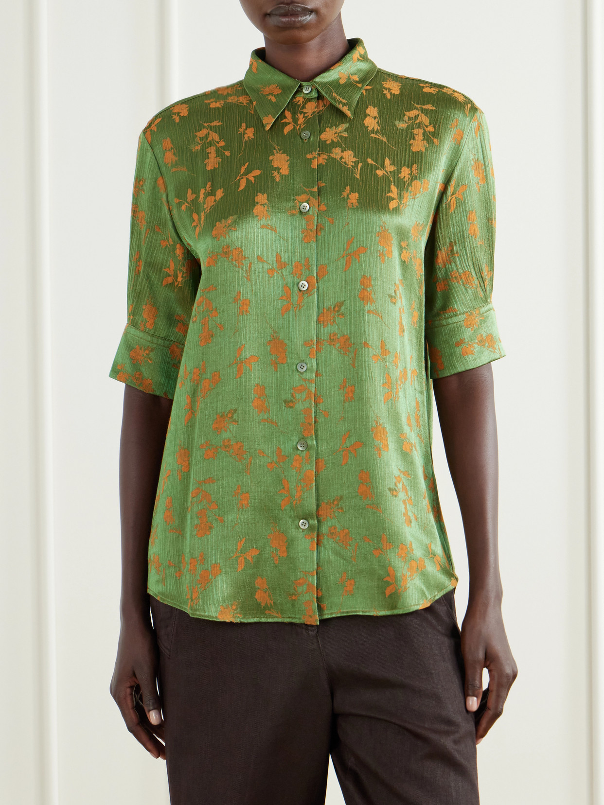 Floral-Jacquard Shirt
