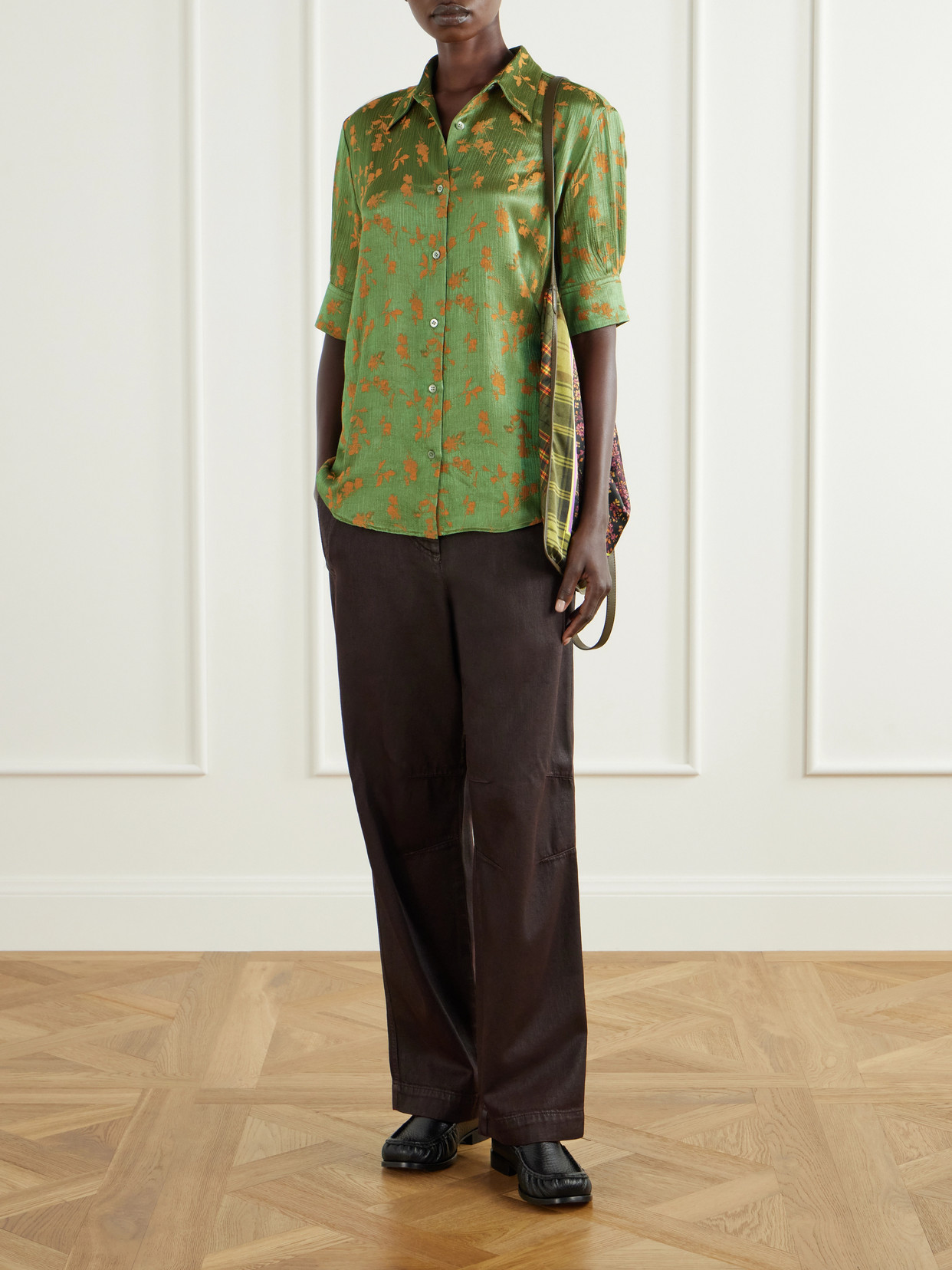 Floral-Jacquard Shirt