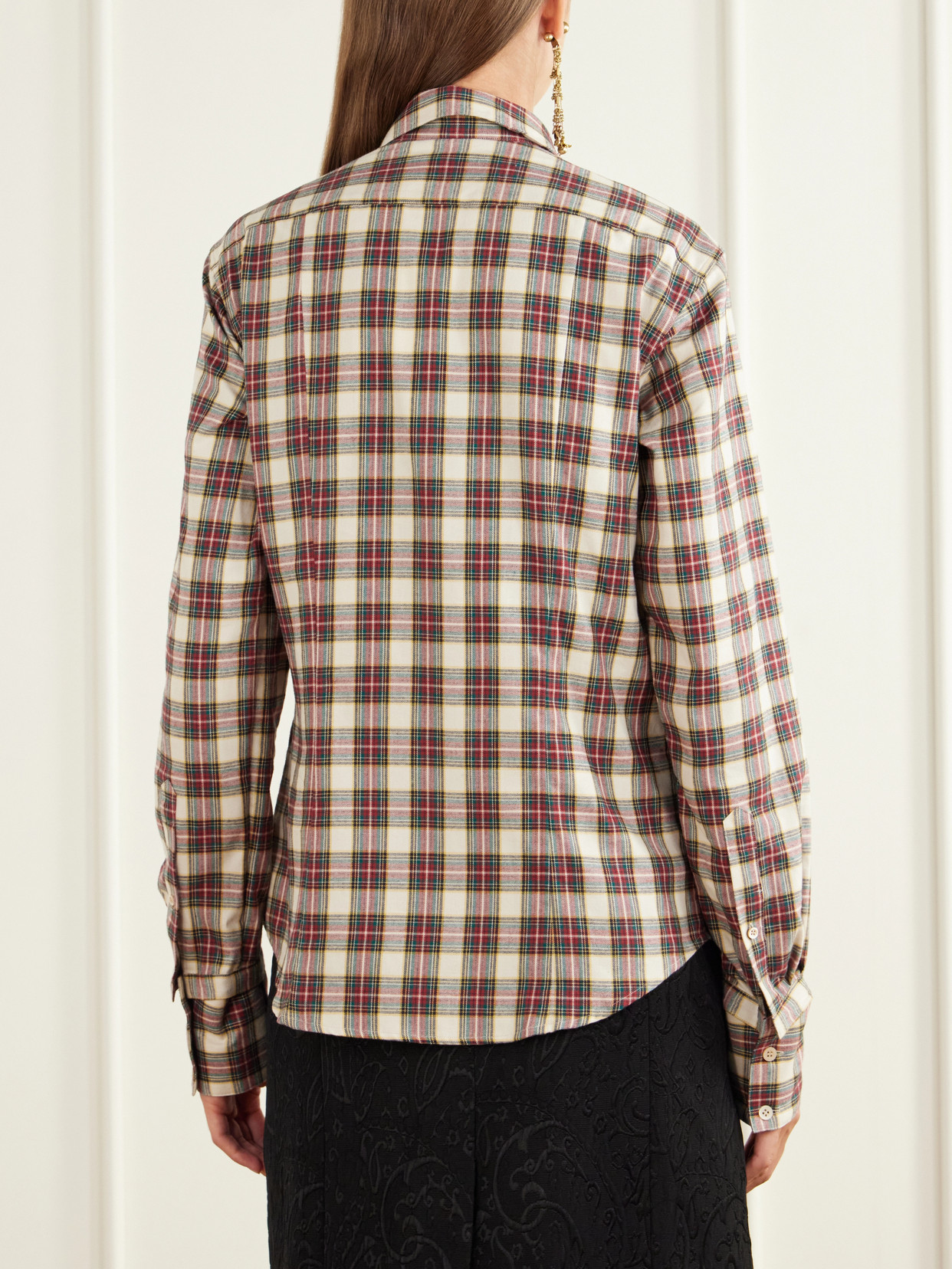 Checked Cotton-Flannel Shirt