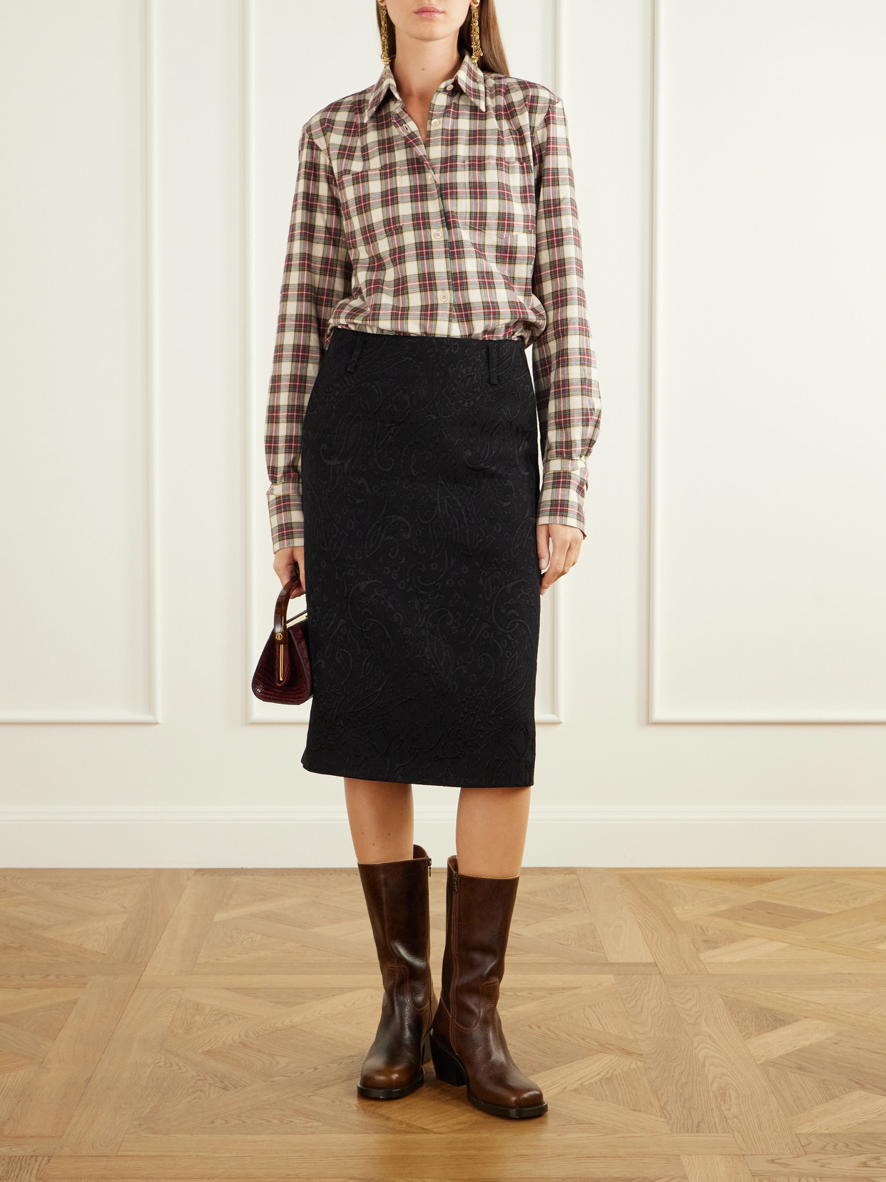 Checked Cotton-Flannel Shirt