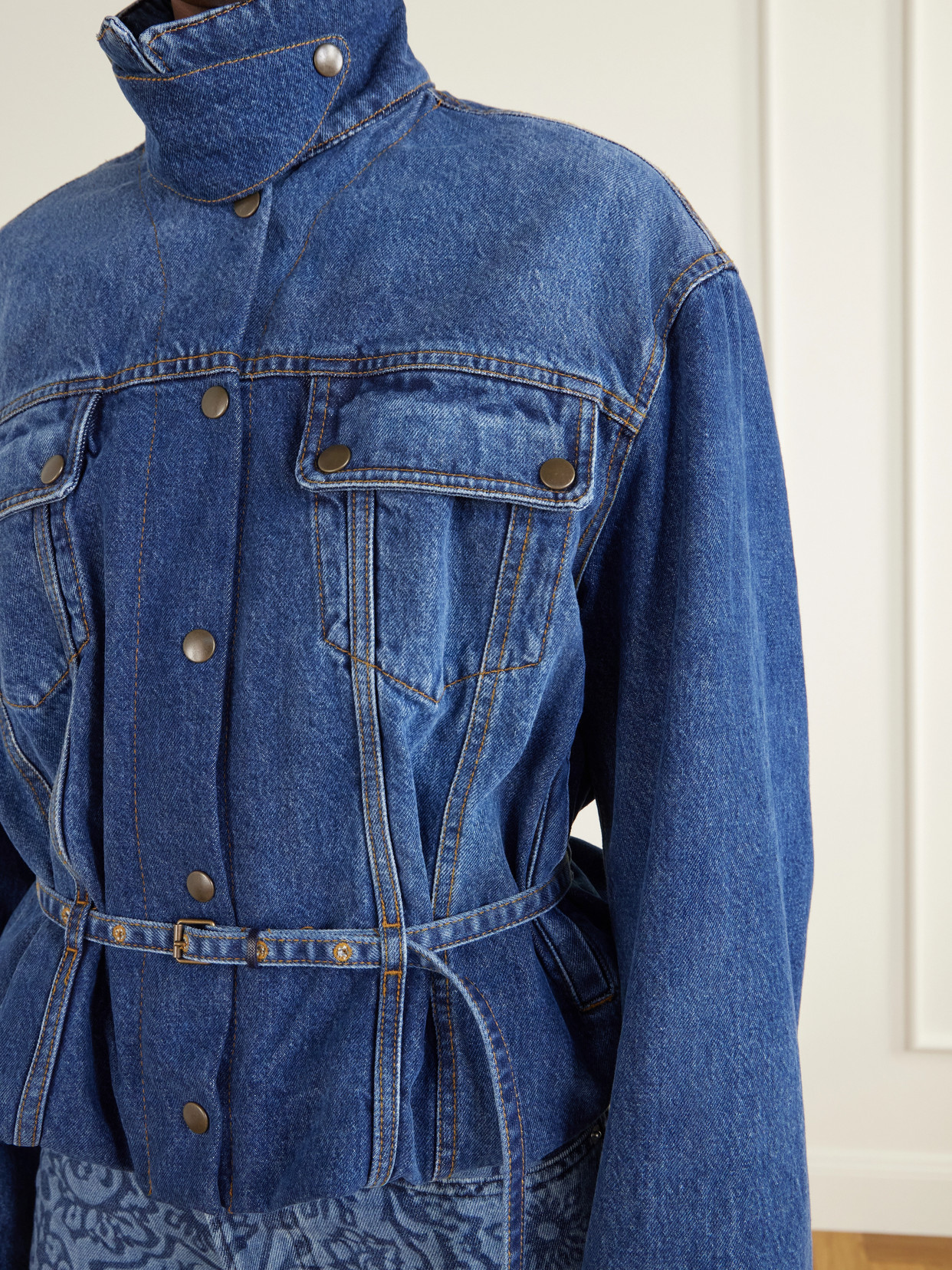 Belted Denim Jacket