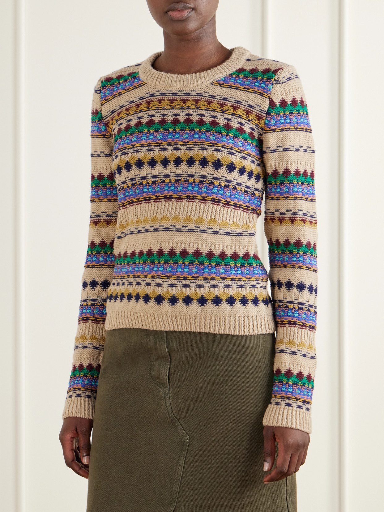 Intarsia-Knit Sweater