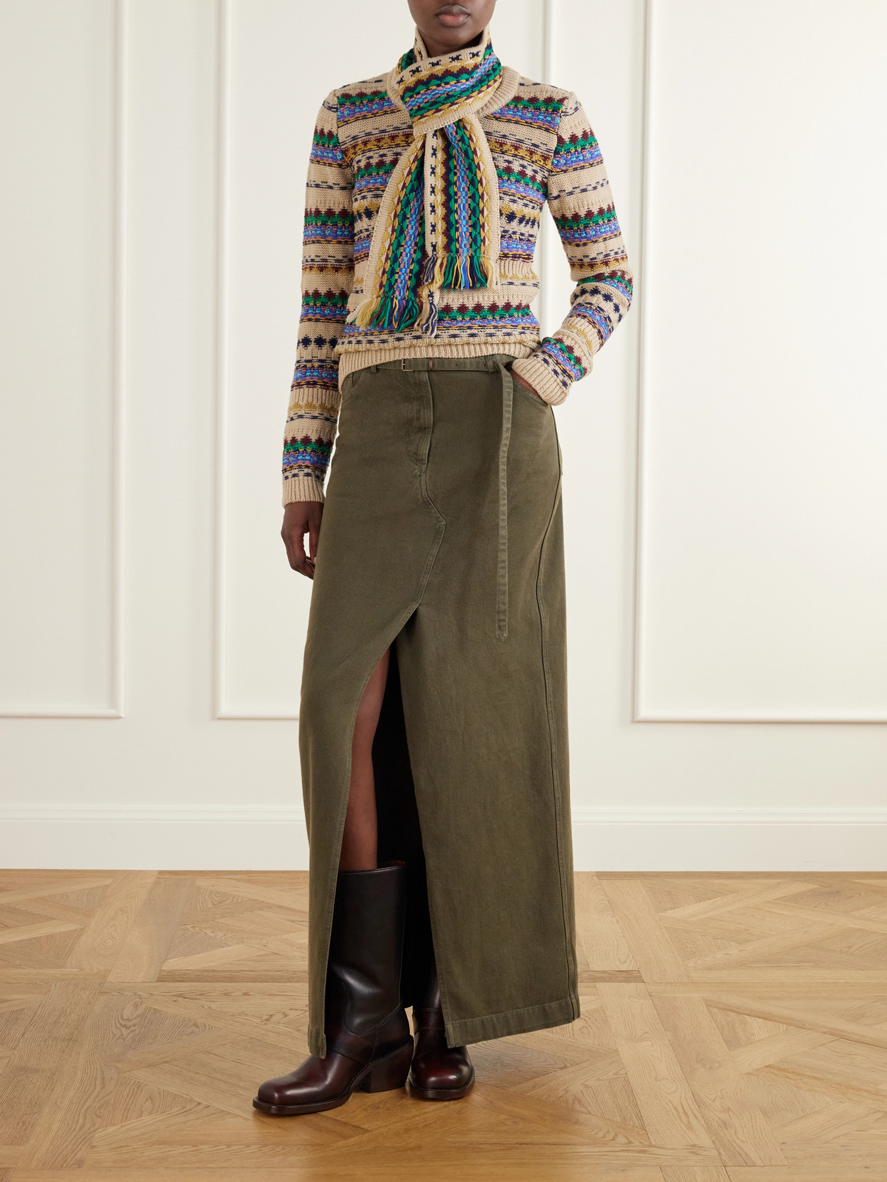 Intarsia-Knit Sweater