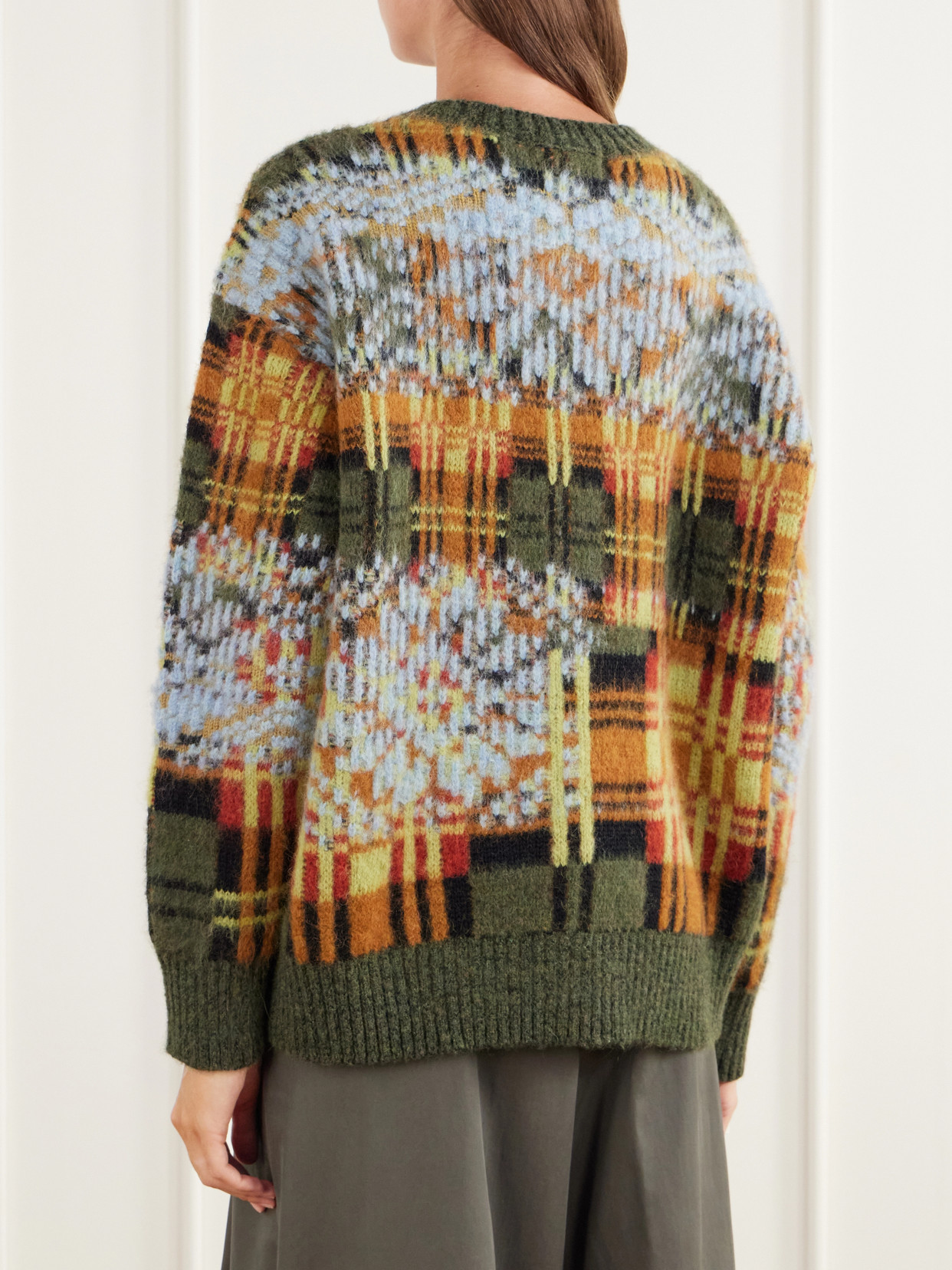 Intarsia-Knit Brushed Merino And Wool-Blend Sweater