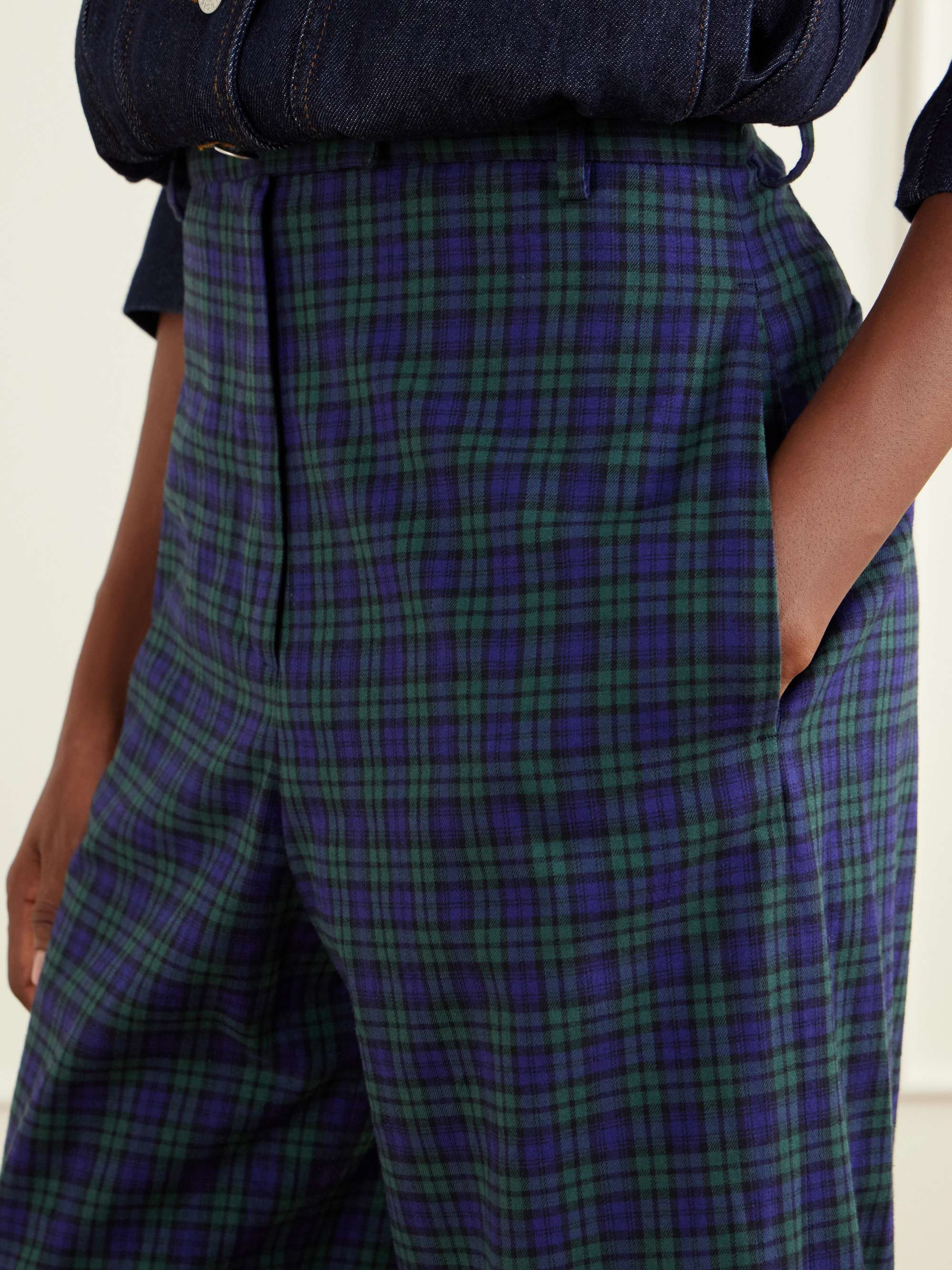 DRIES VAN NOTEN チェック柄 半袖 ブラウス 38 DRIES VAN NOTEN 