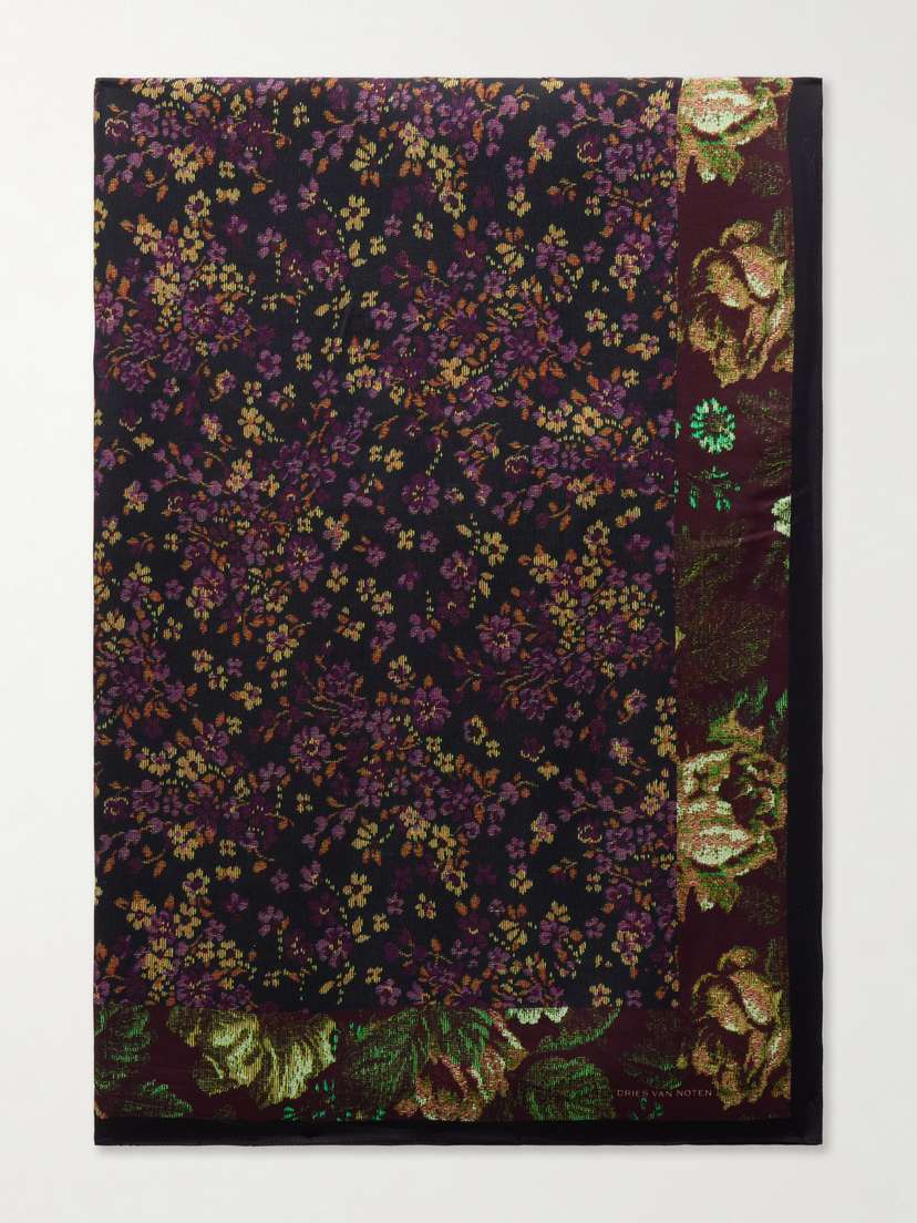 Dries Van Noten Flara Floral-print Twill Scarf | Thumbnail 5 Dries Van Noten Flara Floral-print Twill Scarf | Thumbnail 5