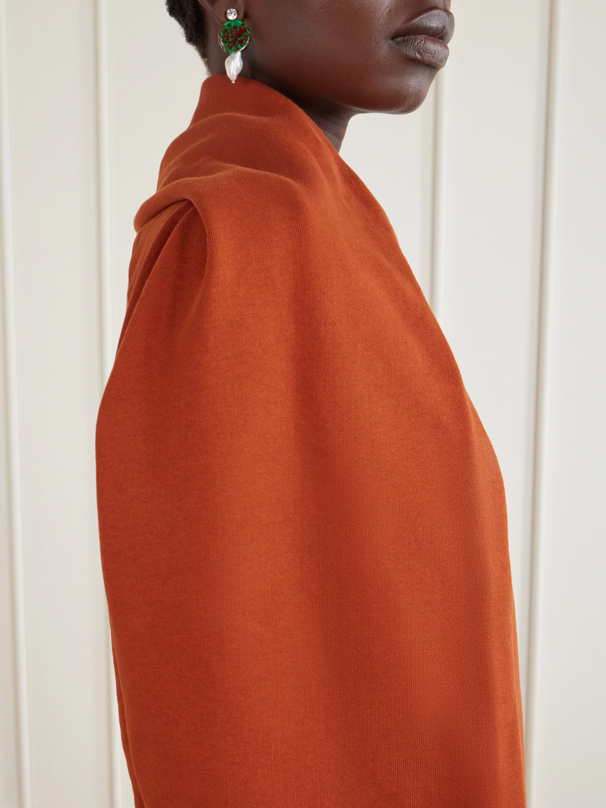 Draped Cotton-Jersey Sweatshirt
