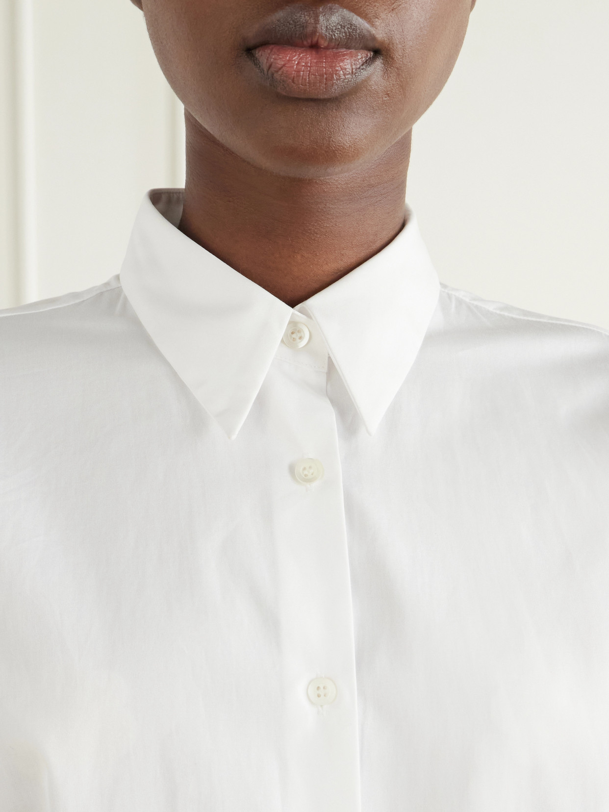 Embroidered Cotton-Poplin Shirt