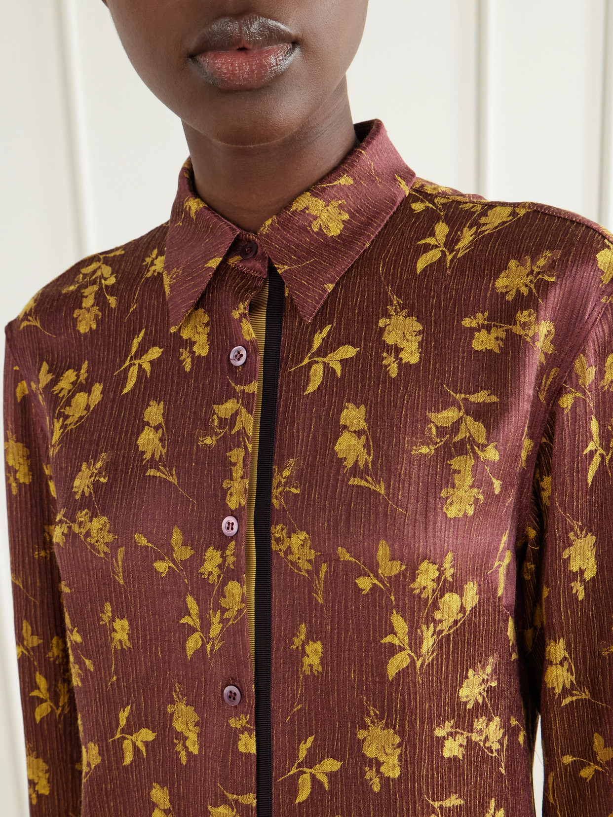 Floral-Jacquard Shirt