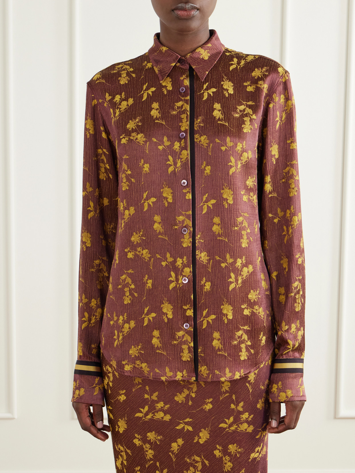 Floral-Jacquard Shirt
