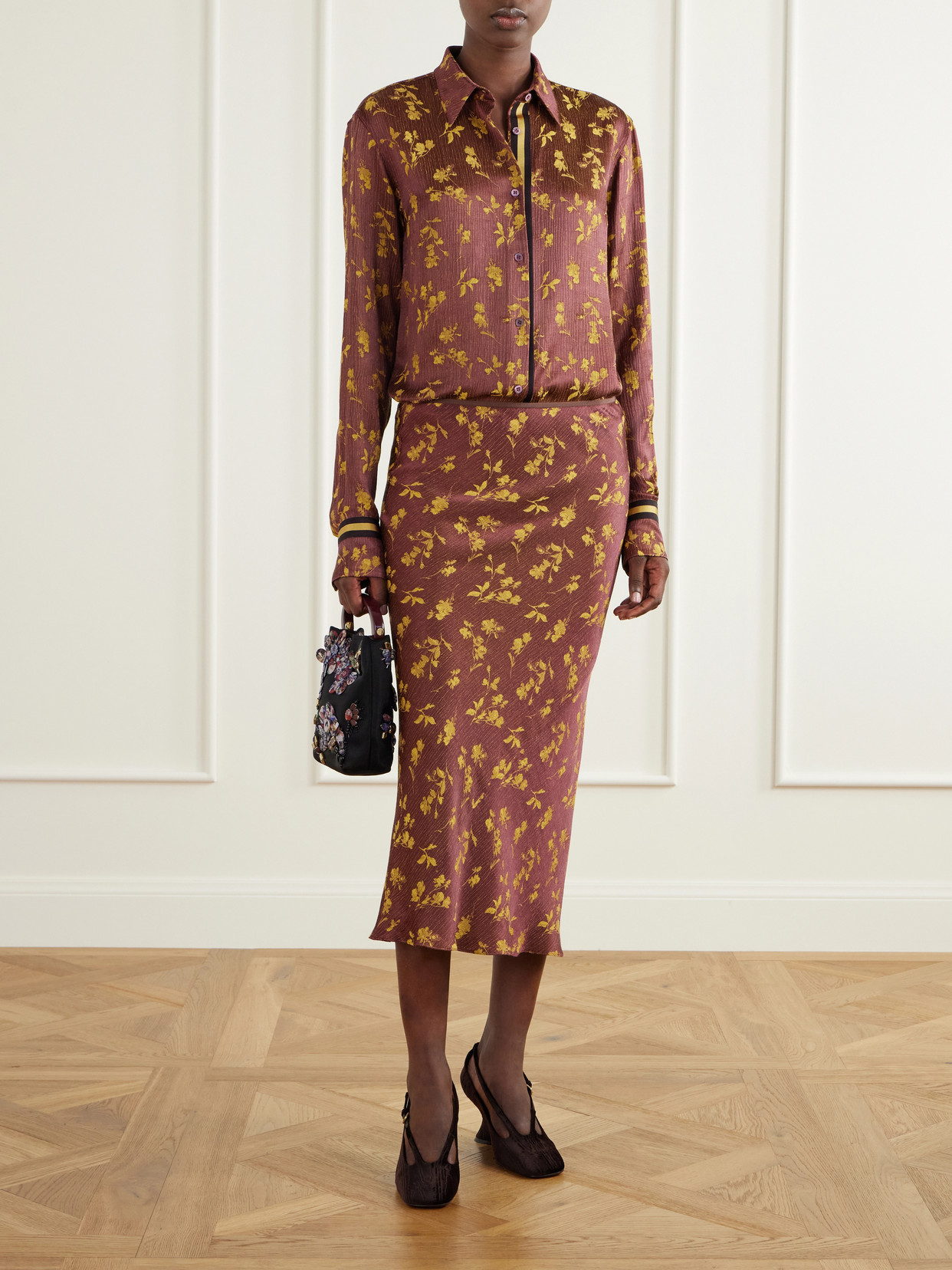 Floral-Jacquard Shirt