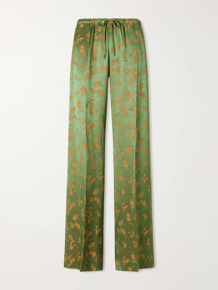 Dries Van Noten Floral-jacquard Satin Wide-leg Pants | Thumbnail 5 Dries Van Noten Floral-jacquard Satin Wide-leg Pants | Thumbnail 5